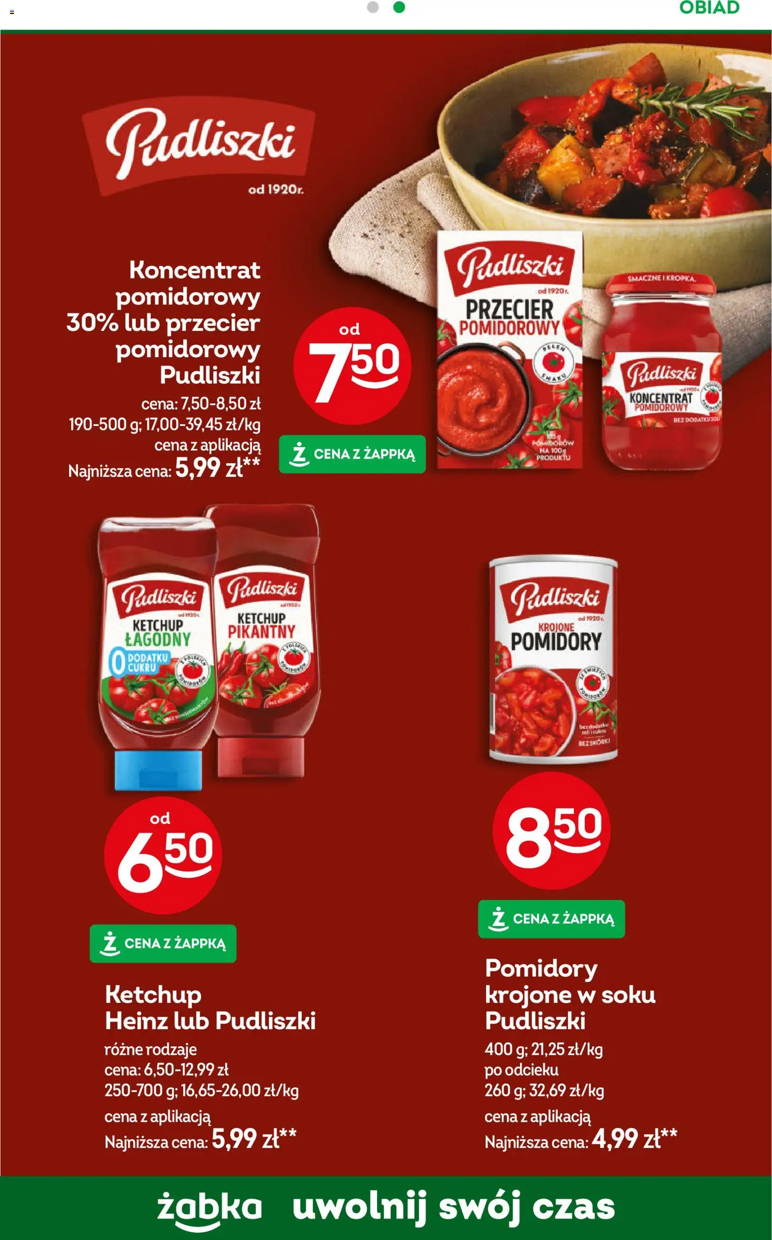 Żabka gazetka - Codzienne produkty od 07.10.2026 | Strona: 19 | Produkty: Ketchup, Przecier pomidorowy, Koncentrat pomidorowy, Pomidory