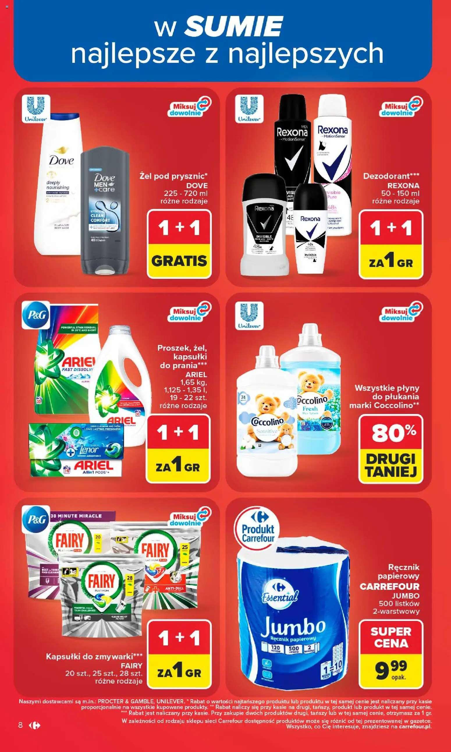 Carrefour gazetka od 29.06.2026 | Strona: 10 | Produkty: Body, Fairy, Dezodorant, Kapsułki do zmywarki