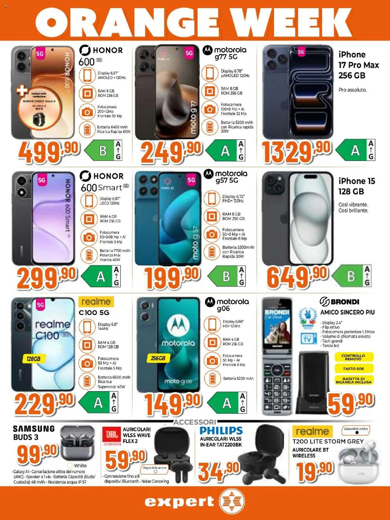 Volantino Expert del 17/09/2026 | Pagina: 3 | Prodotti: Auricolari, Fotocamera, Batteria, Samsung