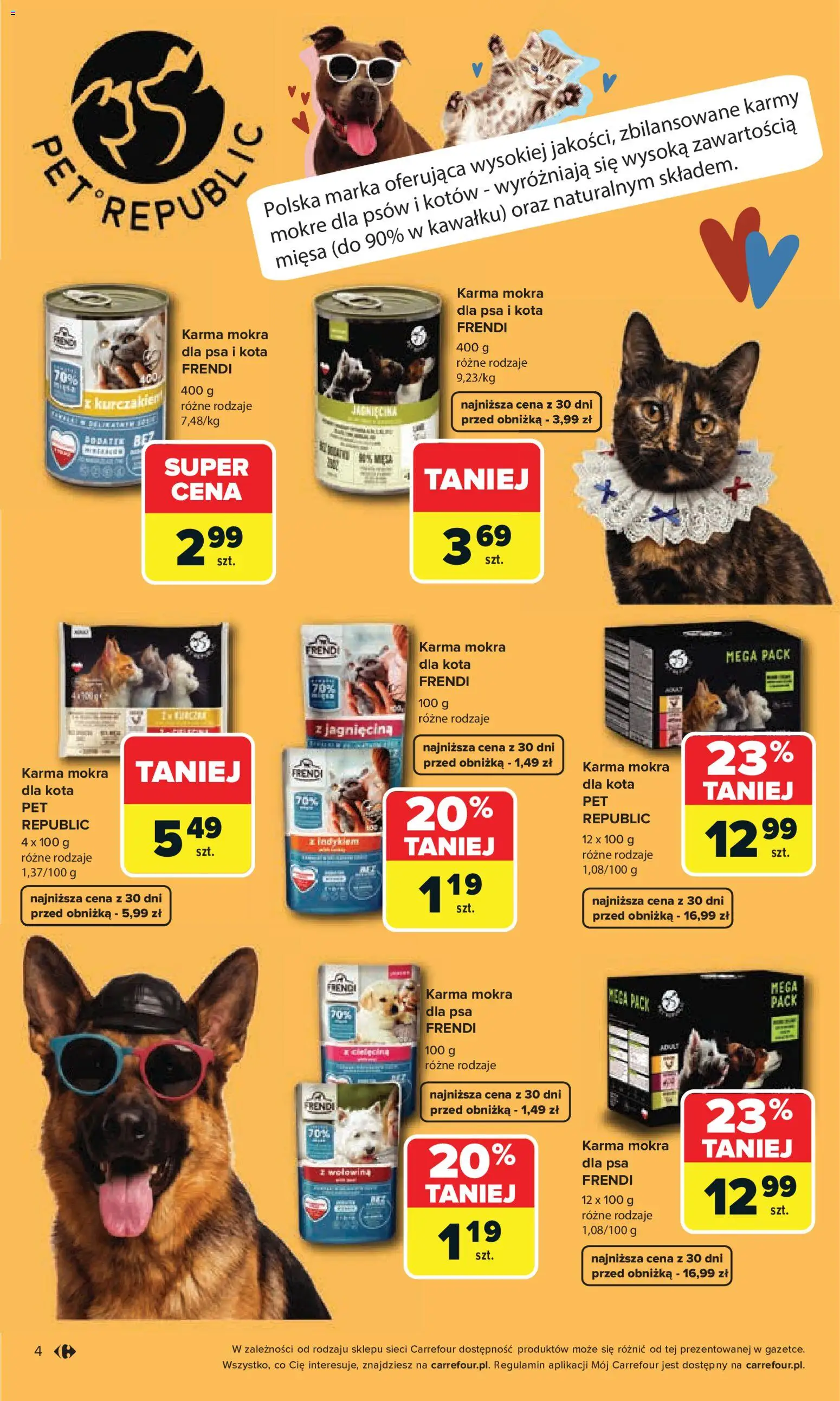 Carrefour gazetka - Zookątek od 04.05.2026 | Strona: 4 | Produkty: Karma mokra dla kota, Jagnięcina, Wołowina