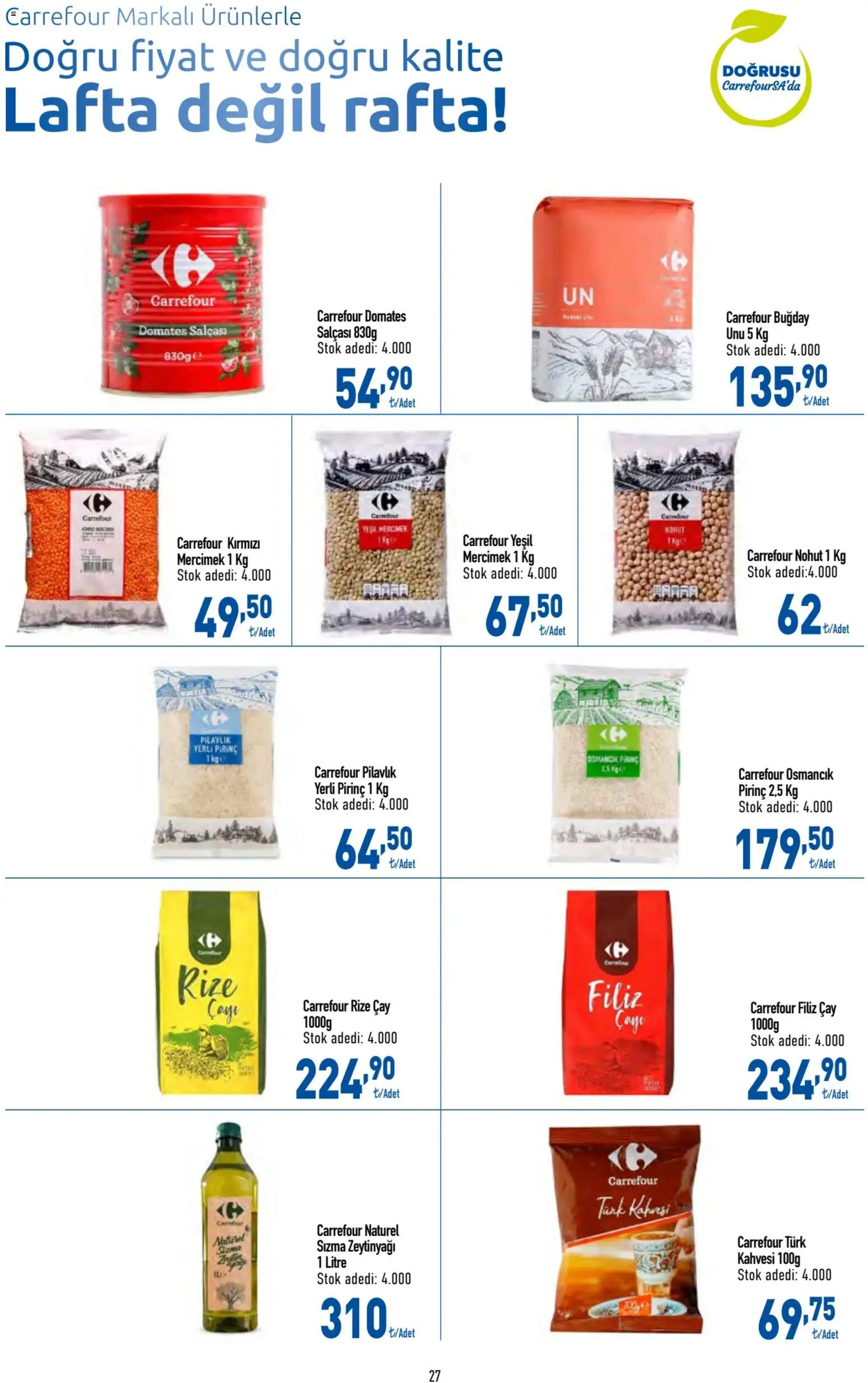 CarrefourSA - Katalog Gurme - 20 Ağustos 2026 tarihinden itibaren geçerlidir | Sayfa: 27 | Ürünler: Sızma zeytinyağı, Domates, Pirinç, Çay