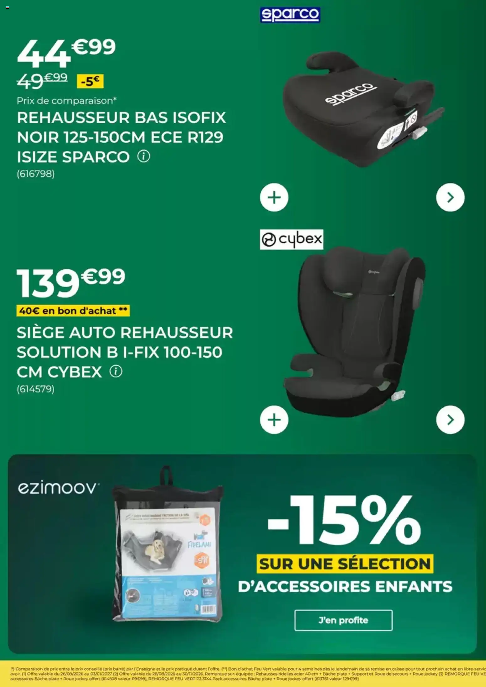 {H1} | Page: 6 | Produits: Bâche, Remorque, Rehausseur, Siège auto