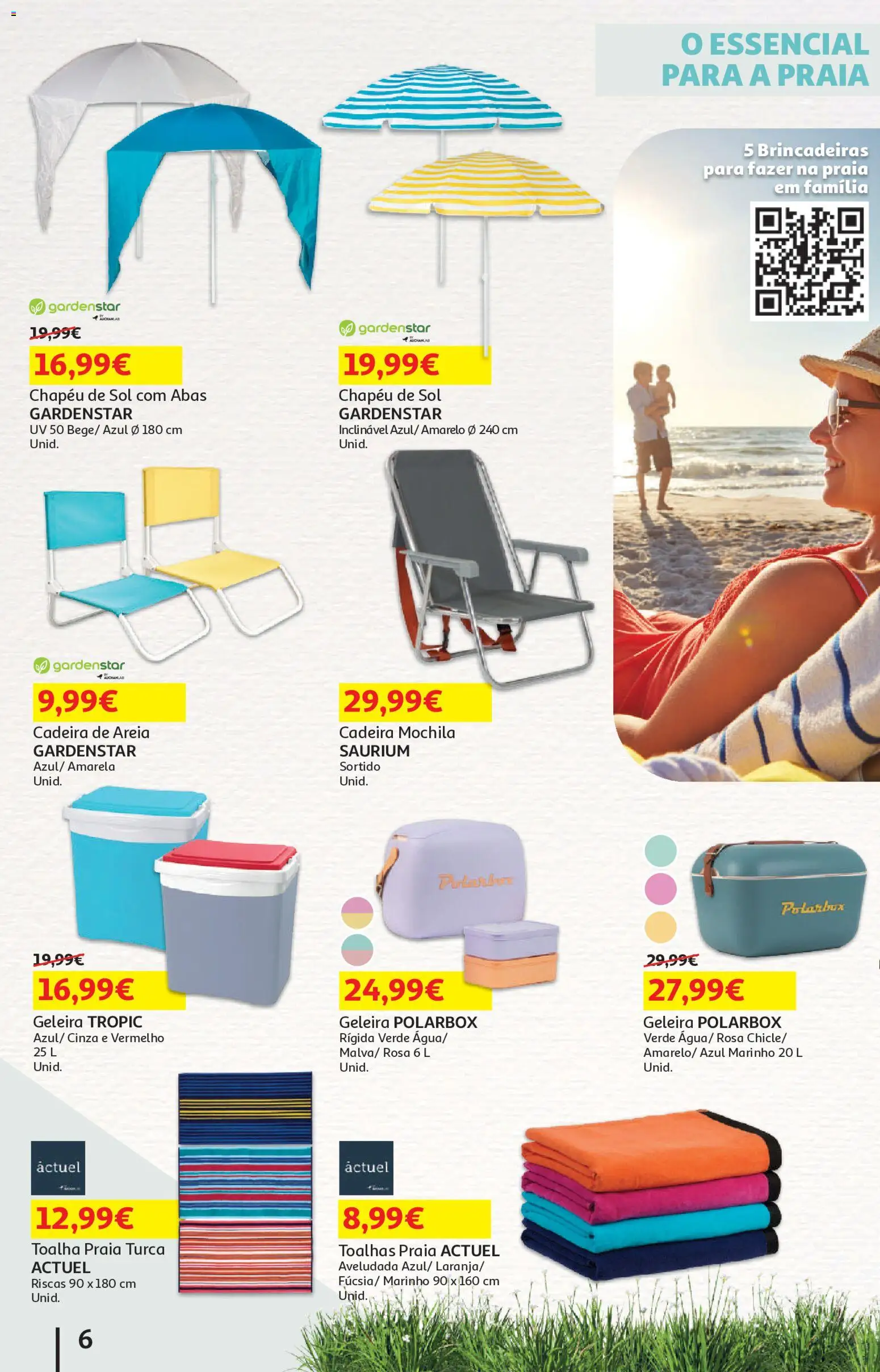 Auchan - Vida no Exterior │ válido de 06.05.2026 | Página: 6 | Produtos: Mochila, Chapéu, Polarbox, Cadeira