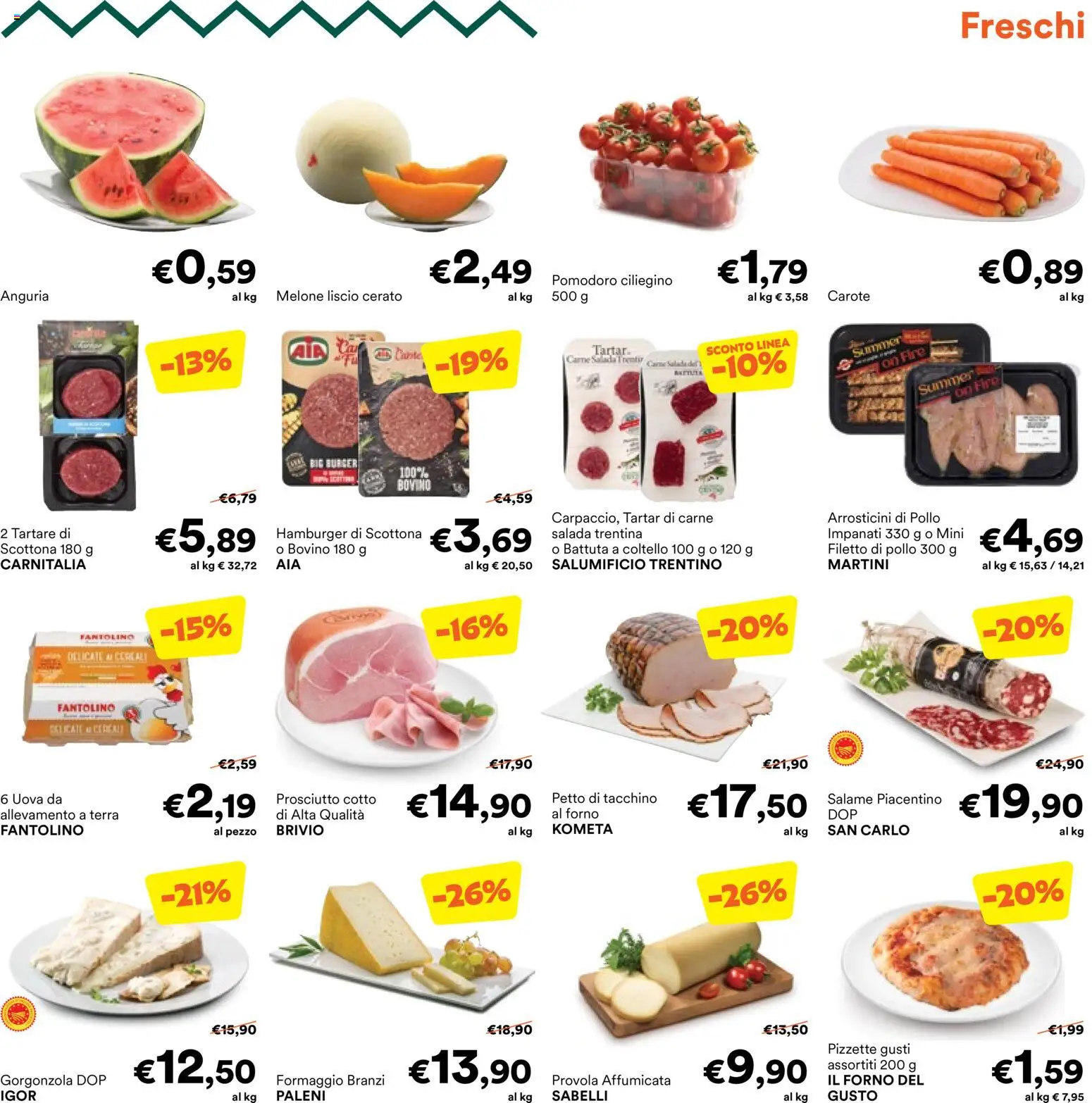 Volantino Unes del 29/07/2026 | Pagina: 7 | Prodotti: Formaggio, Prosciutto, Anguria, Hamburger