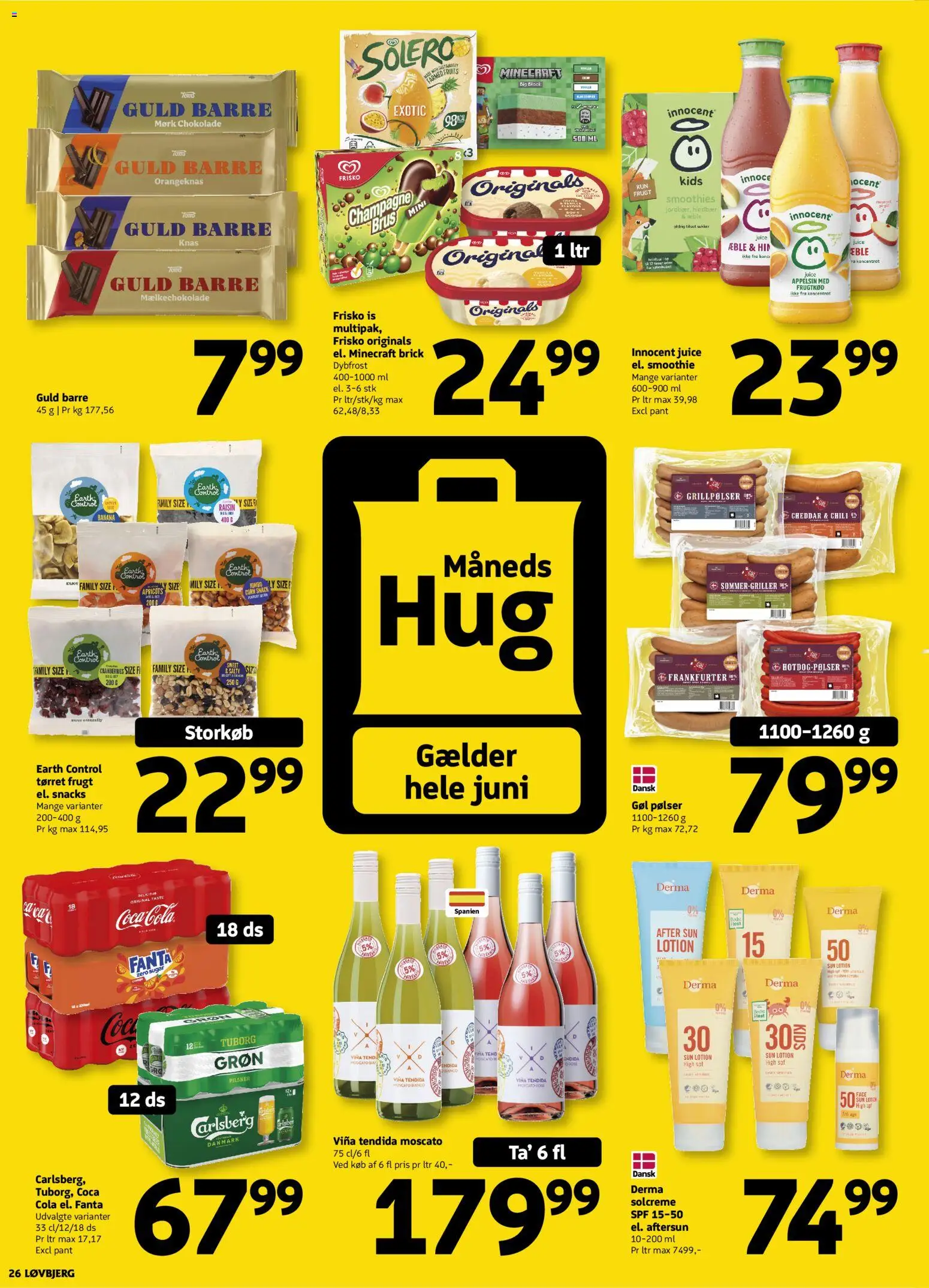 Løvbjerg tilbudsavis – gyldig fra 29.05.2026 | Side: 26 | Produkter: Pølser, Juice, Cola, Sukker