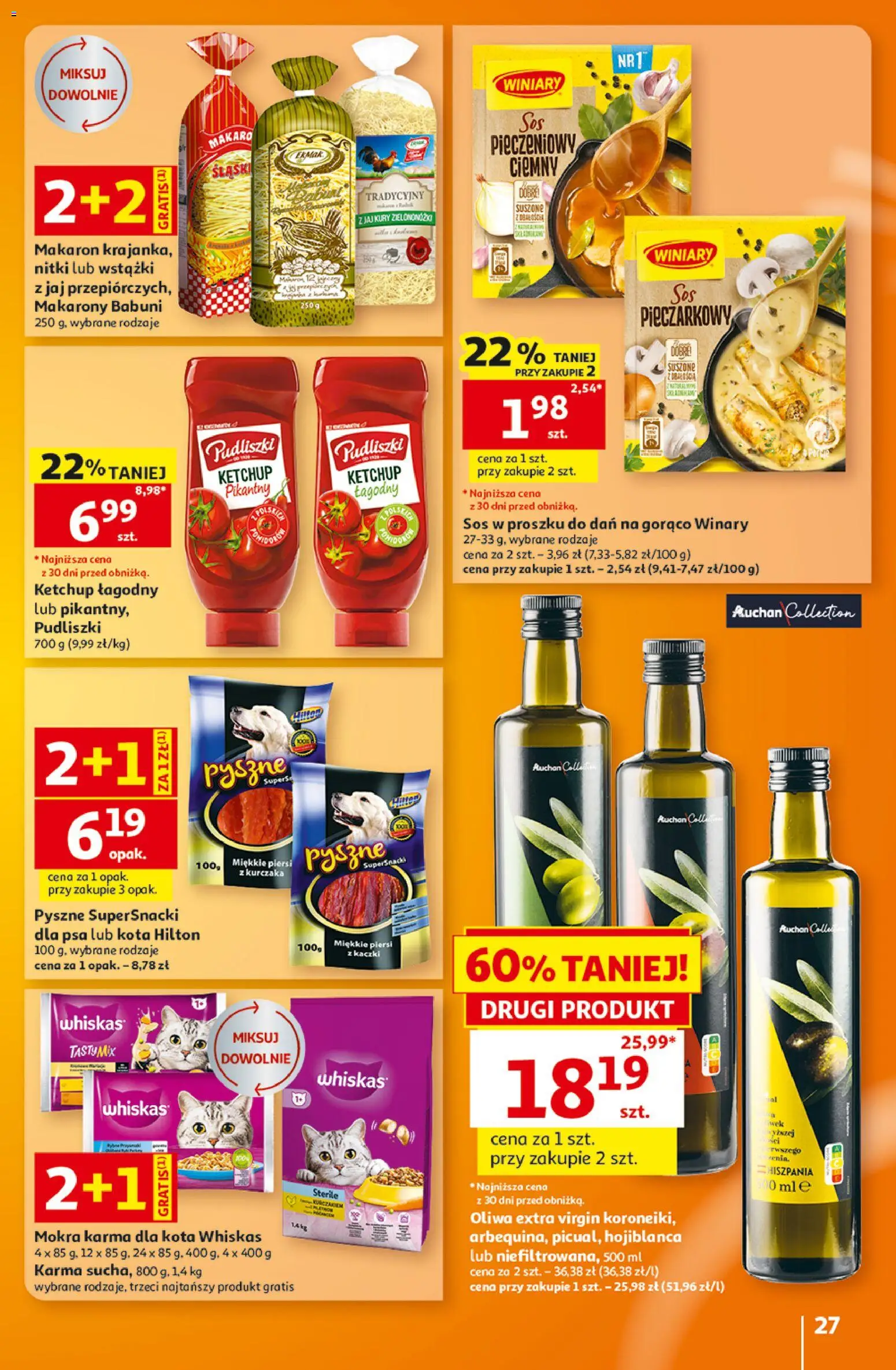 Auchan gazetka - Hipermarket od 29.10.2026 | Strona: 27 | Produkty: Whiskas, Makaron, Karma, Sos