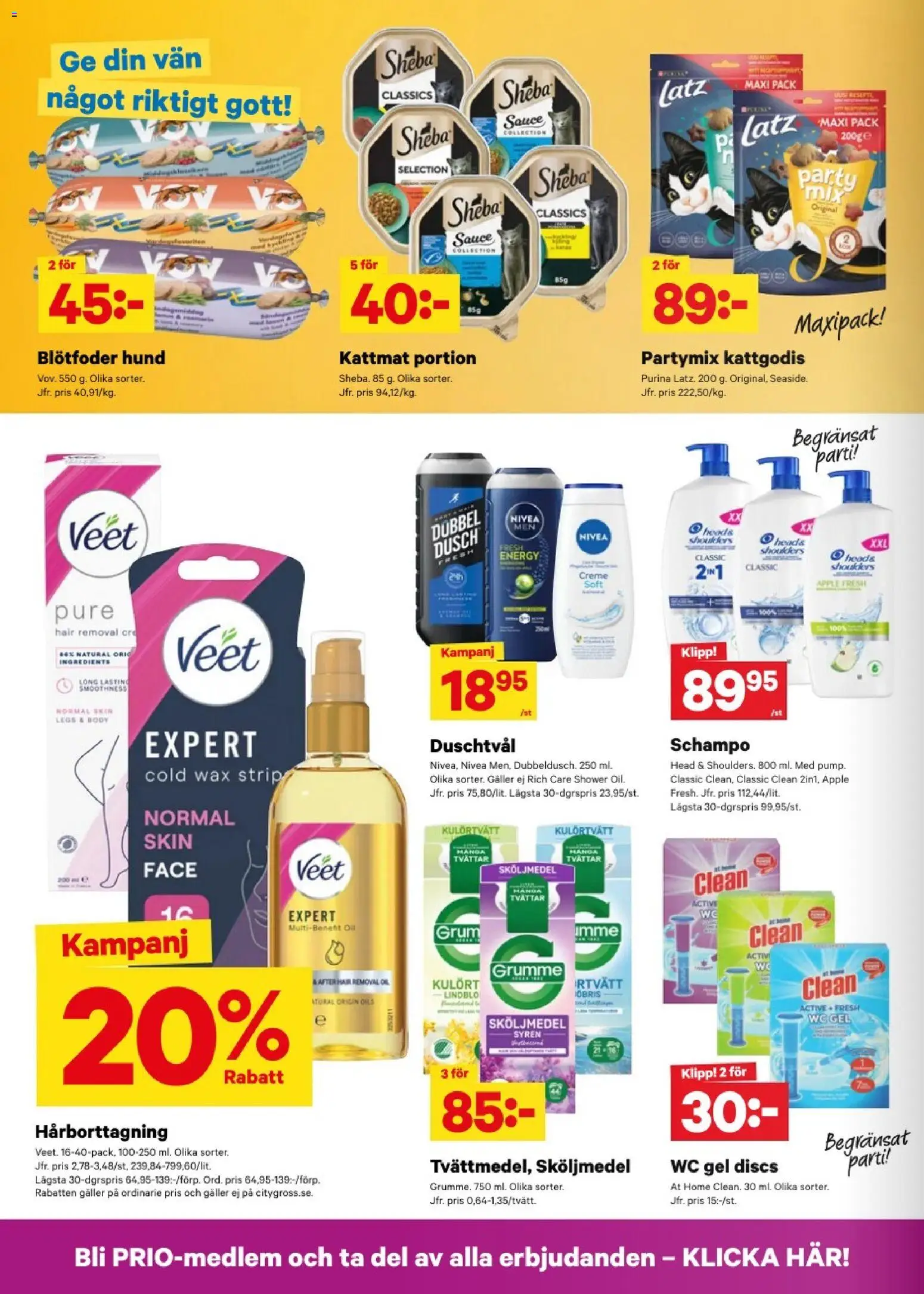 City Gross reklamblad aktuell från 20/07/2026 | Sida: 8 | Produkter: Schampo, Duschtvål, Galler, Äpple