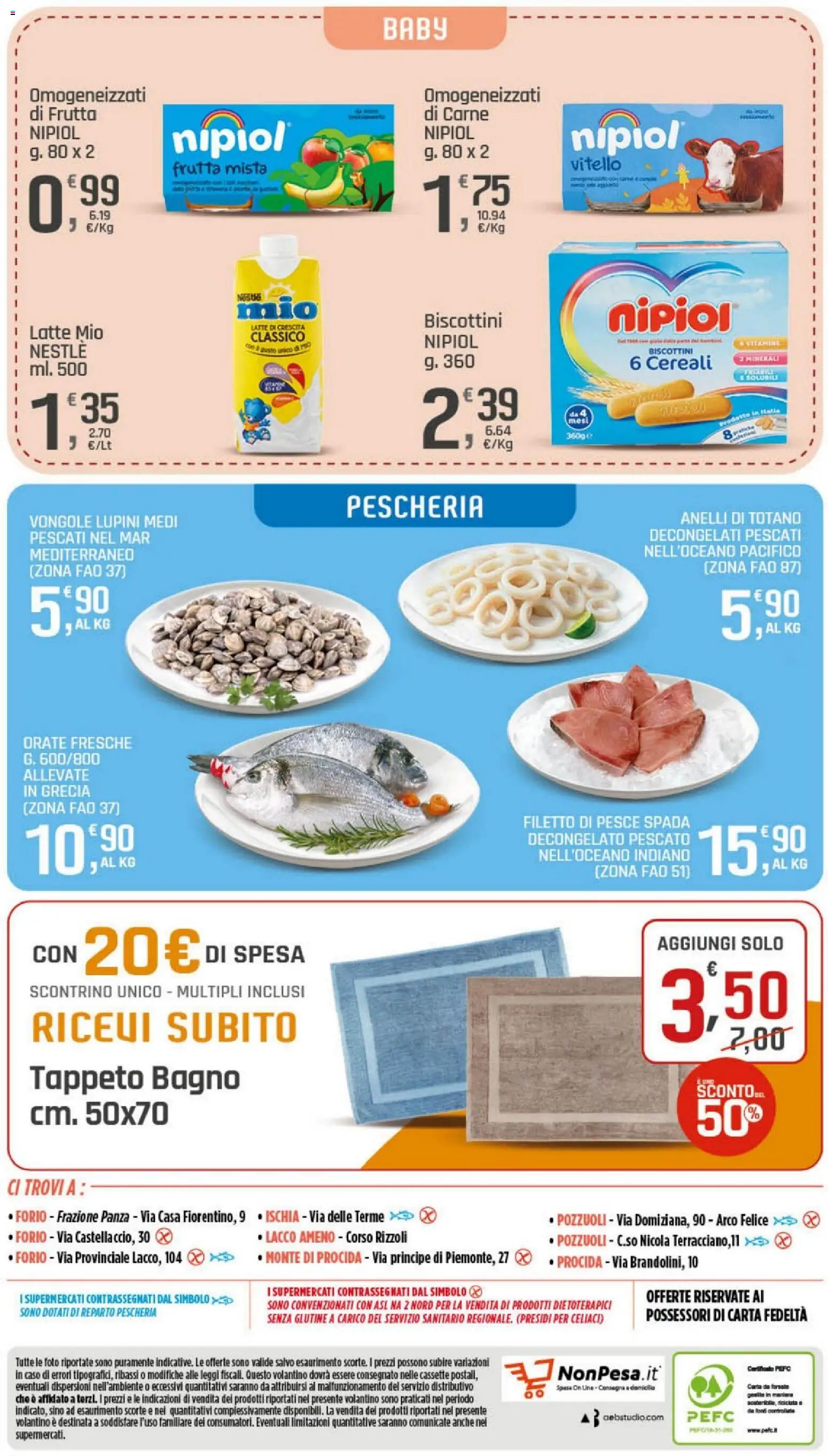 Volantino DOK del 20/08/2026 | Pagina: 20 | Prodotti: Lupini, Filetto, Frutta, Pesce spada