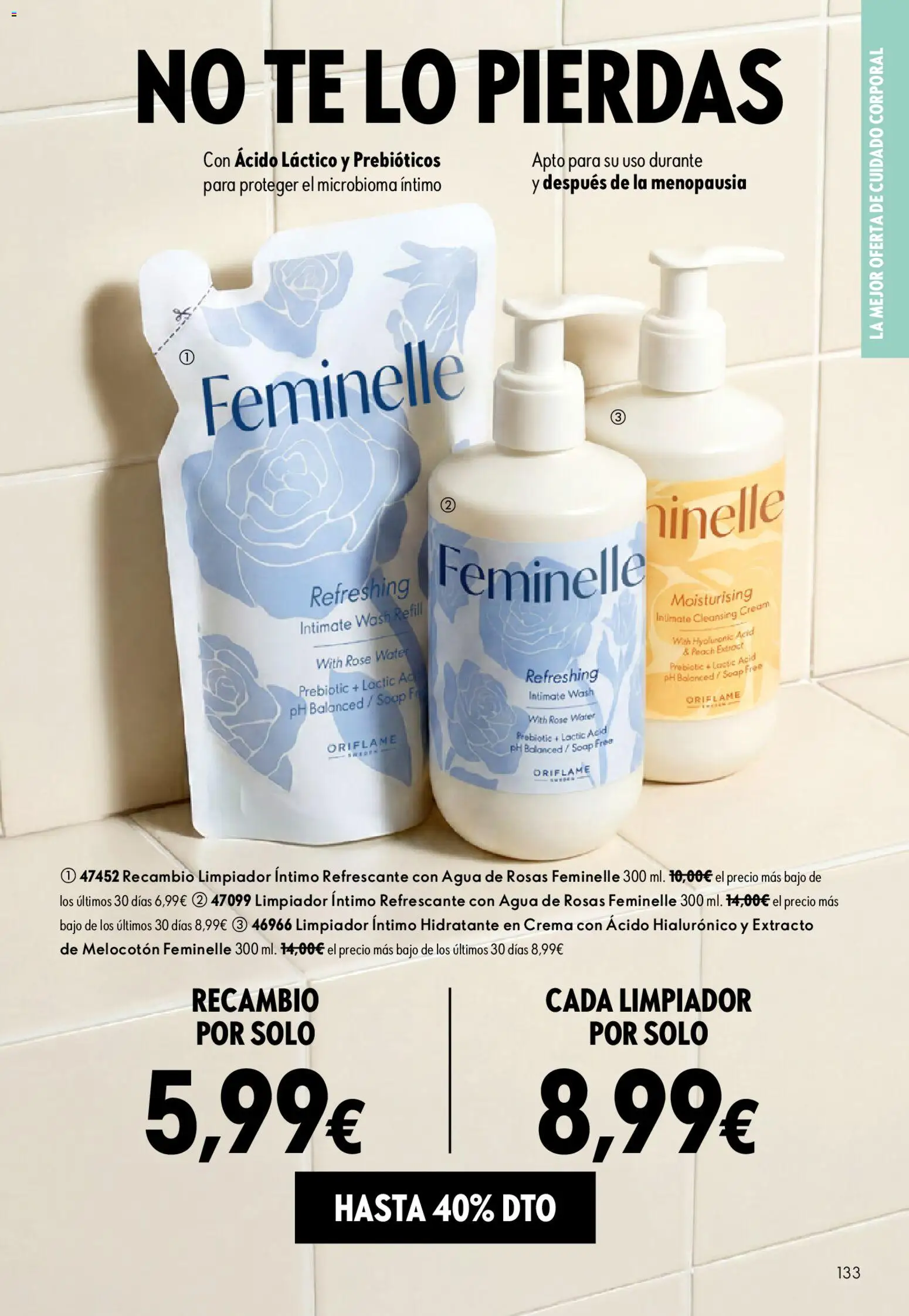 Oriflame - Catálogo Campaña 13 │ válido desde el 16/09/2026 | Página: 133 | Productos: Crema, Té, Limpiador íntimo, Agua