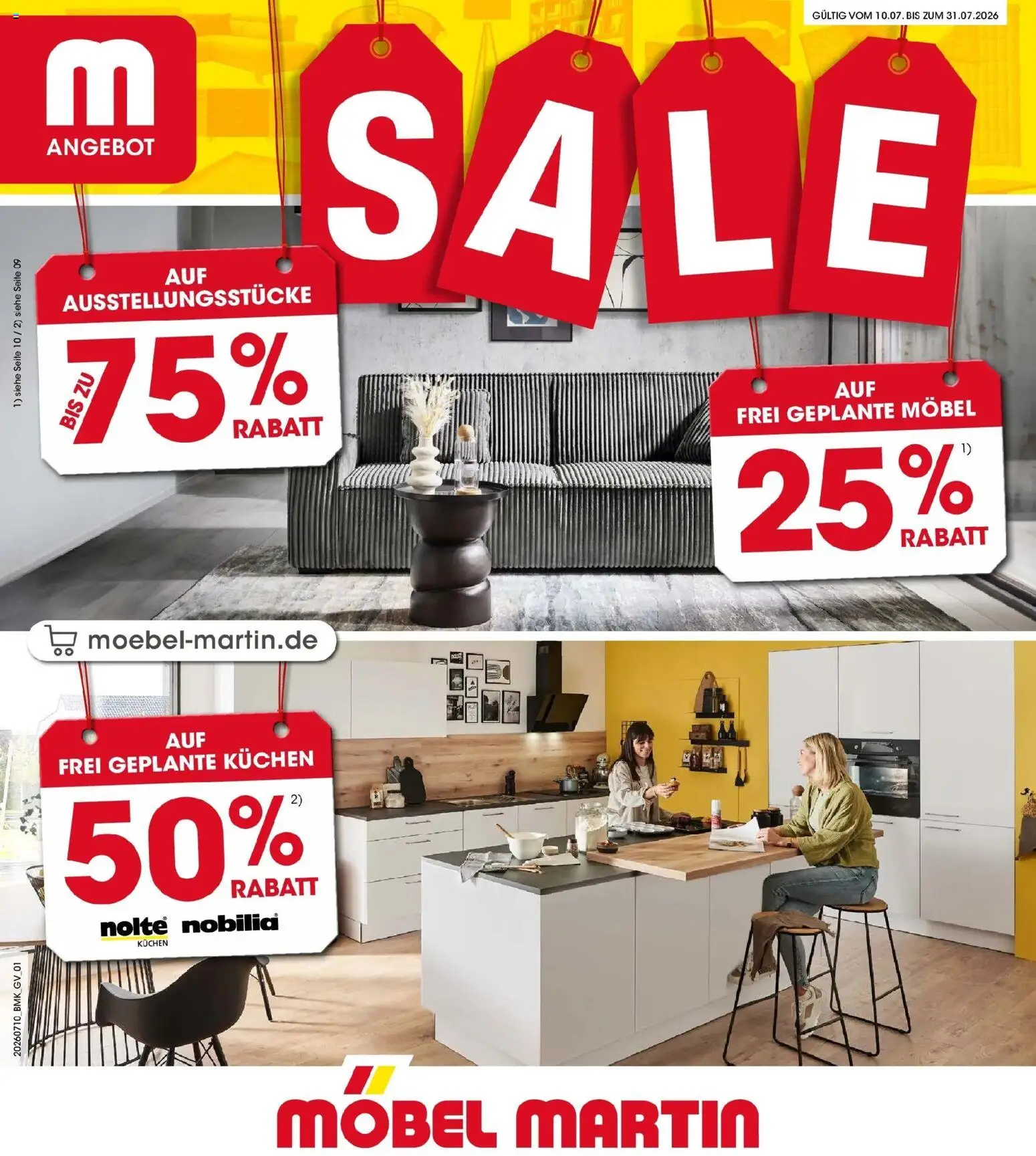 Möbel Martin Sale – gültig ab 10.07.2026 | Seite: 1 | Produkte: Kuchen
