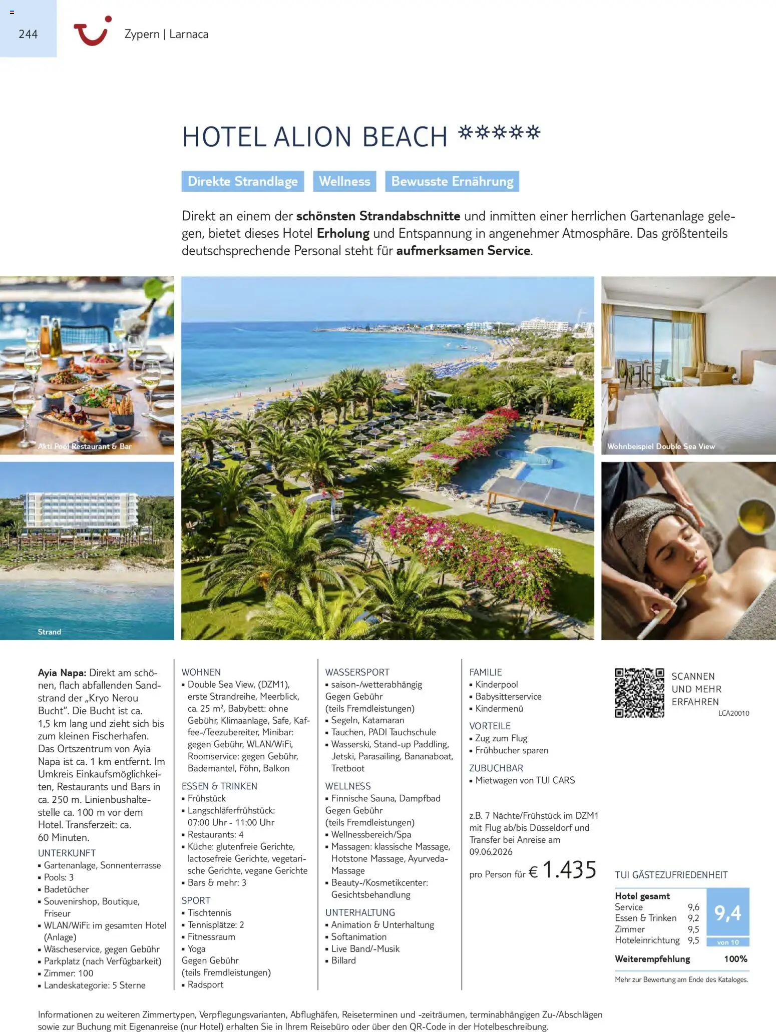 TUI Prospekt Südeuropa & Nordafrika 2026/27 – gültig ab 03.03.2026 | Seite: 244 | Produkte: Babybett, Küche, Gerichte, Uhr