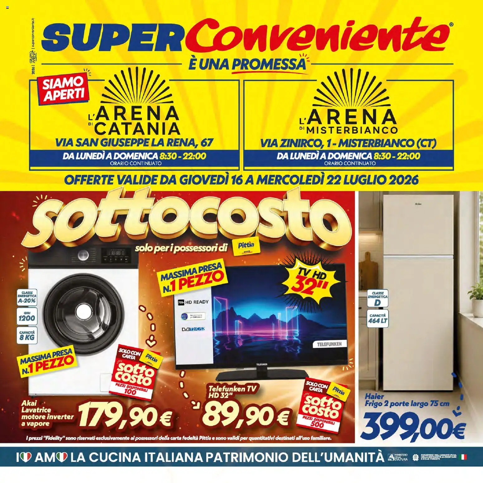 Volantino SuperConveniente del 16/07/2026 | Pagina: 34 | Prodotti: Lavatrice, TV, Presa