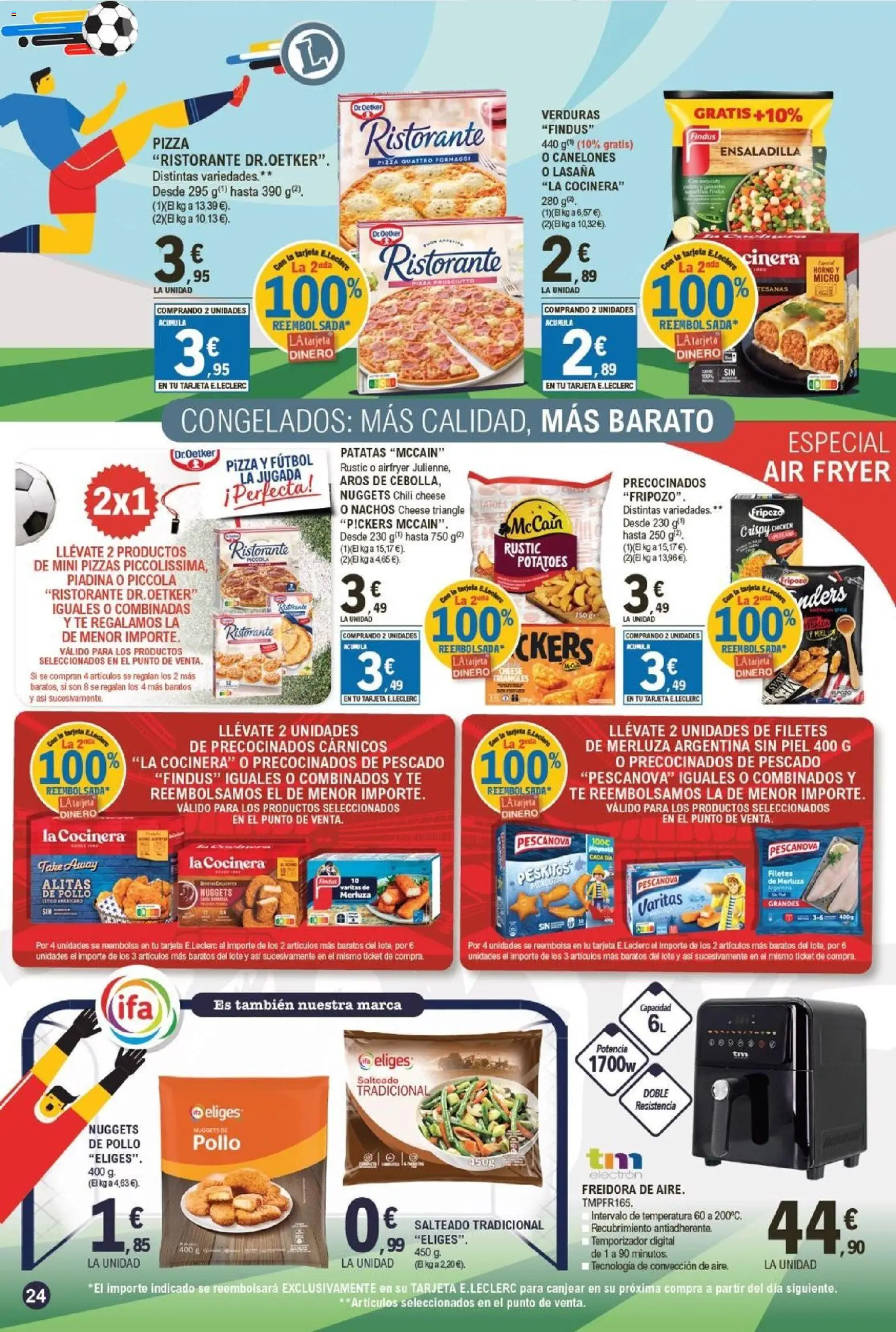 E.Leclerc folleto Gool │ válido desde el 03.06.2026 | Página: 24 | Productos: Καλτσάκια μισά, Pizza, Pescado, Nuggets