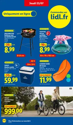 LIDL - Prévisualisation de LIDL catalogue valide à partir de 23/07/2026 | Page: 34 | Produits: Barbecue, Glacière, Batterie, Piscine gonflable