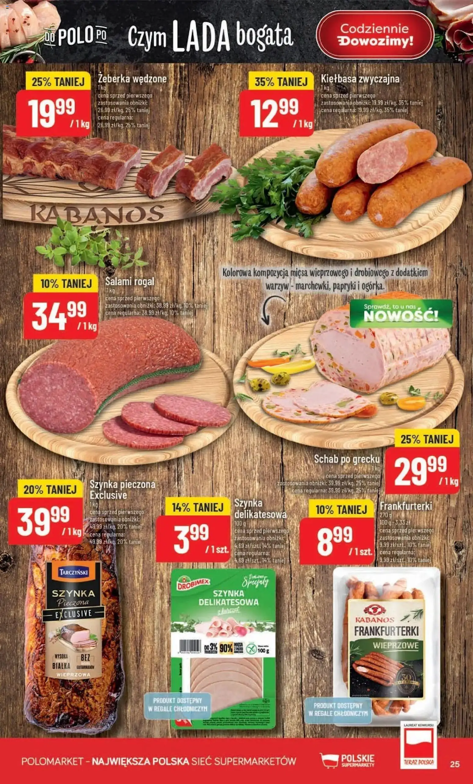 Nowa POLOmarket gazetka od jutra 30.09.2026 | Strona: 25 | Produkty: Żeberka, Papryki, Specjały, Kabanos