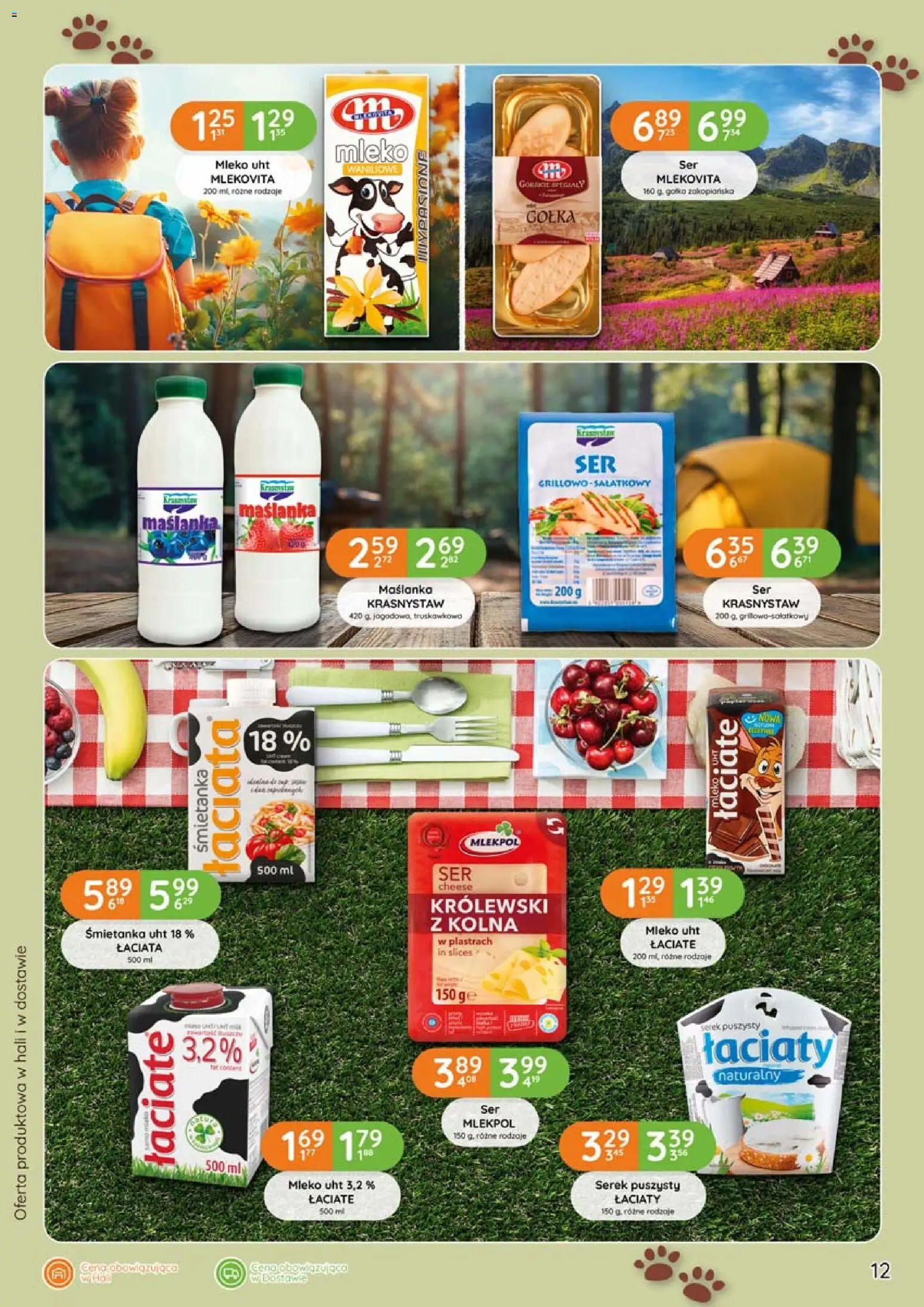 Eurocash gazetka - Biwak od 11.06.2026 | Strona: 12 | Produkty: Maślanka, Serek, Mleko