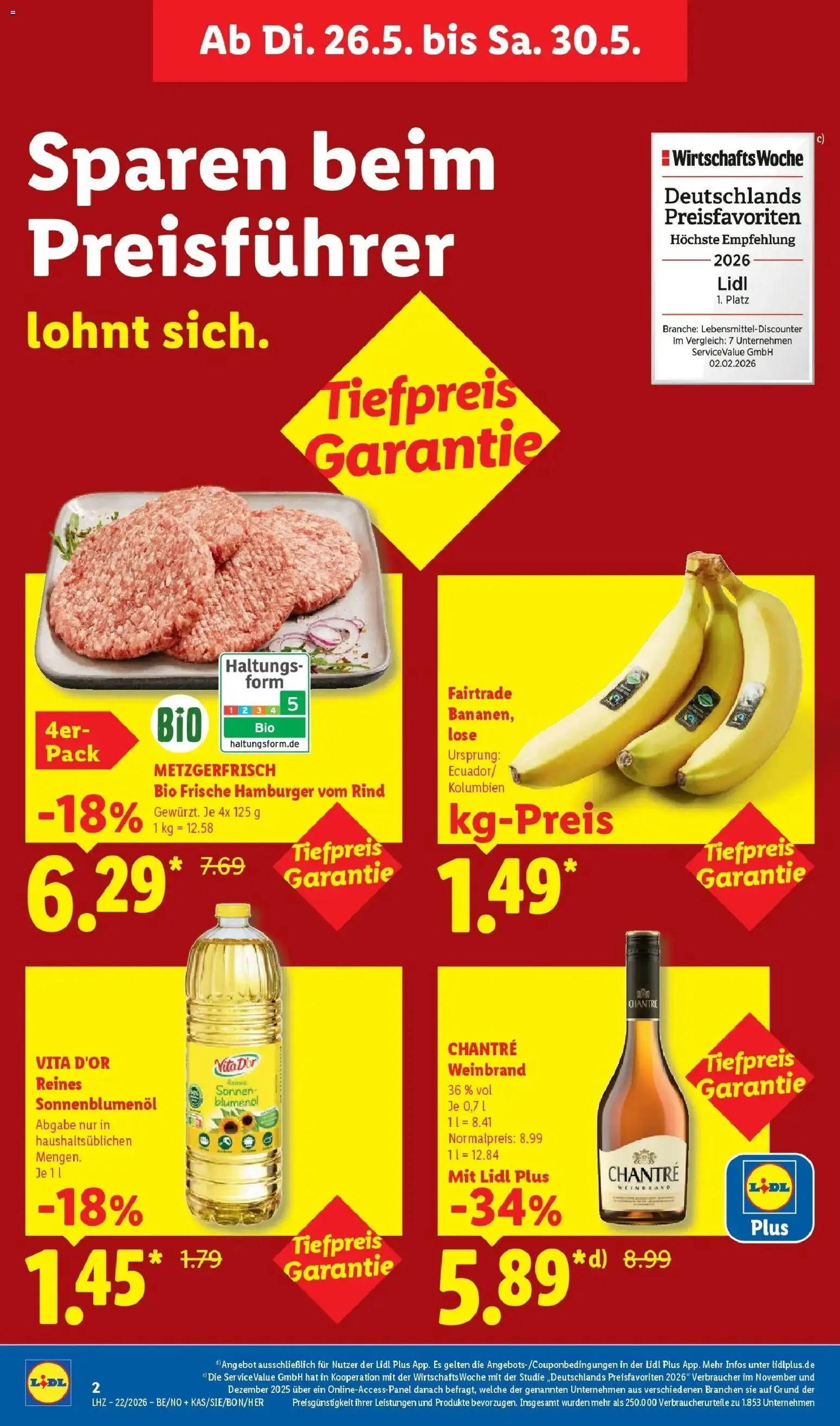 Lidl Prospekt Braunschweig – gültig ab 26.05.2026 | Seite: 4 | Produkte: Sonnenblumenol, Chantré