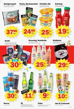Pekås erbjudanden - Förhandsvisning av reklamblad från butik Pekås aktuell från 22.06.2026 | Sida: 9 | Produkter: Cheddar, Kebabsås, Sprite, Cider