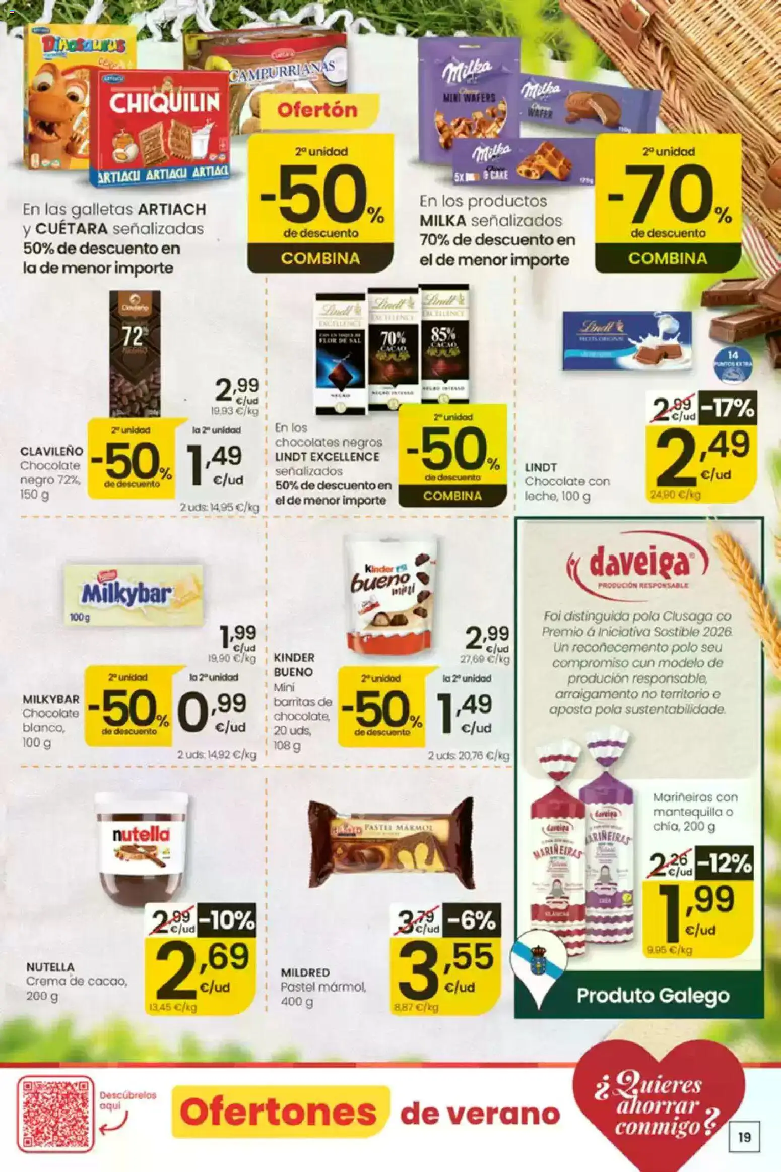 Eroski É bo que sexa de aquí │ válido desde el 30/07/2026 | Página: 19 | Productos: Κεραία, Crema, Συσκευή ροής, Φρυγανιές σικάλεως