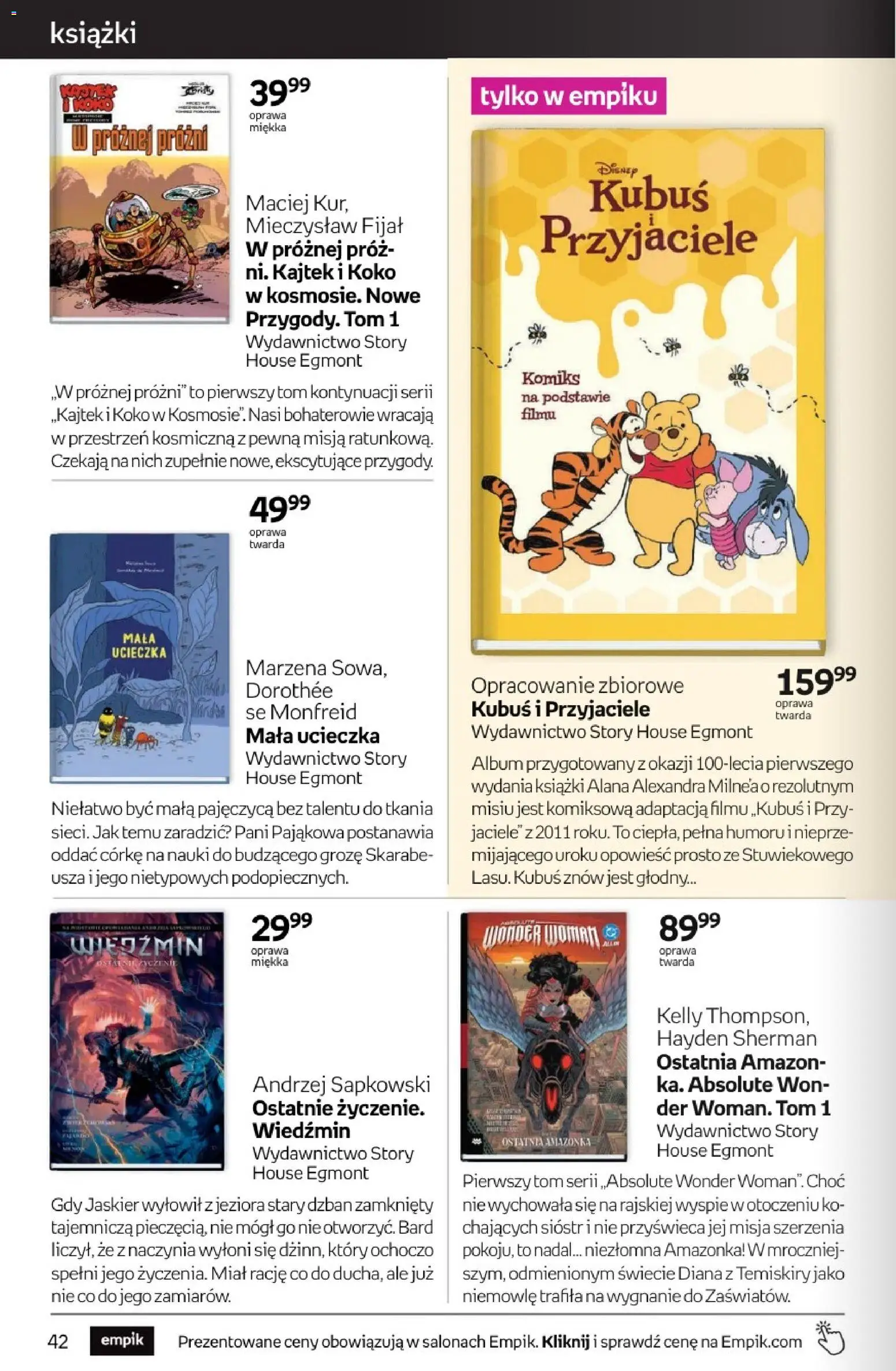 Empik promocje - Tom kultury Książki od 23.09.2026 | Strona: 42 | Produkty: Kubuś, Naczynia, Książki