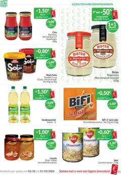 Hart Zuurkool natuur, Zuurkool natuur - 770g - Voorbeeld van een folder van Intermarché, geldig van 01/10/2026 | Pagina: 15 | Producten: Salade, Zuurkool, Jack Links, Mayonaise