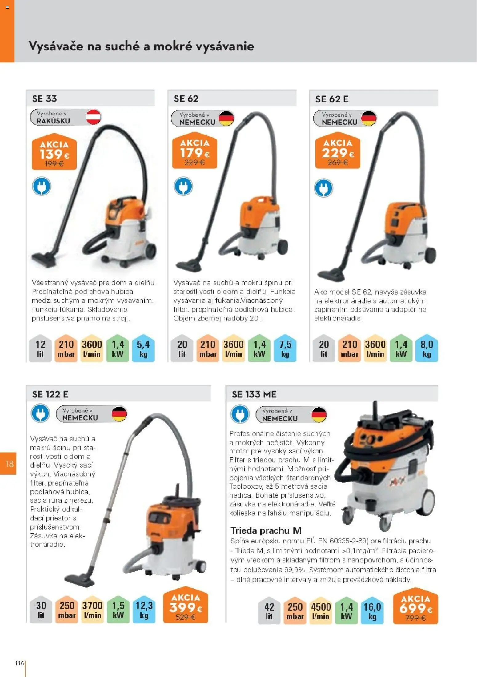Nové STIHL akcie – leták je platný od 19.08.2026 | Strana: 116 | Produkty: Vysávače, Rúra, Vysávač, Filtrácia