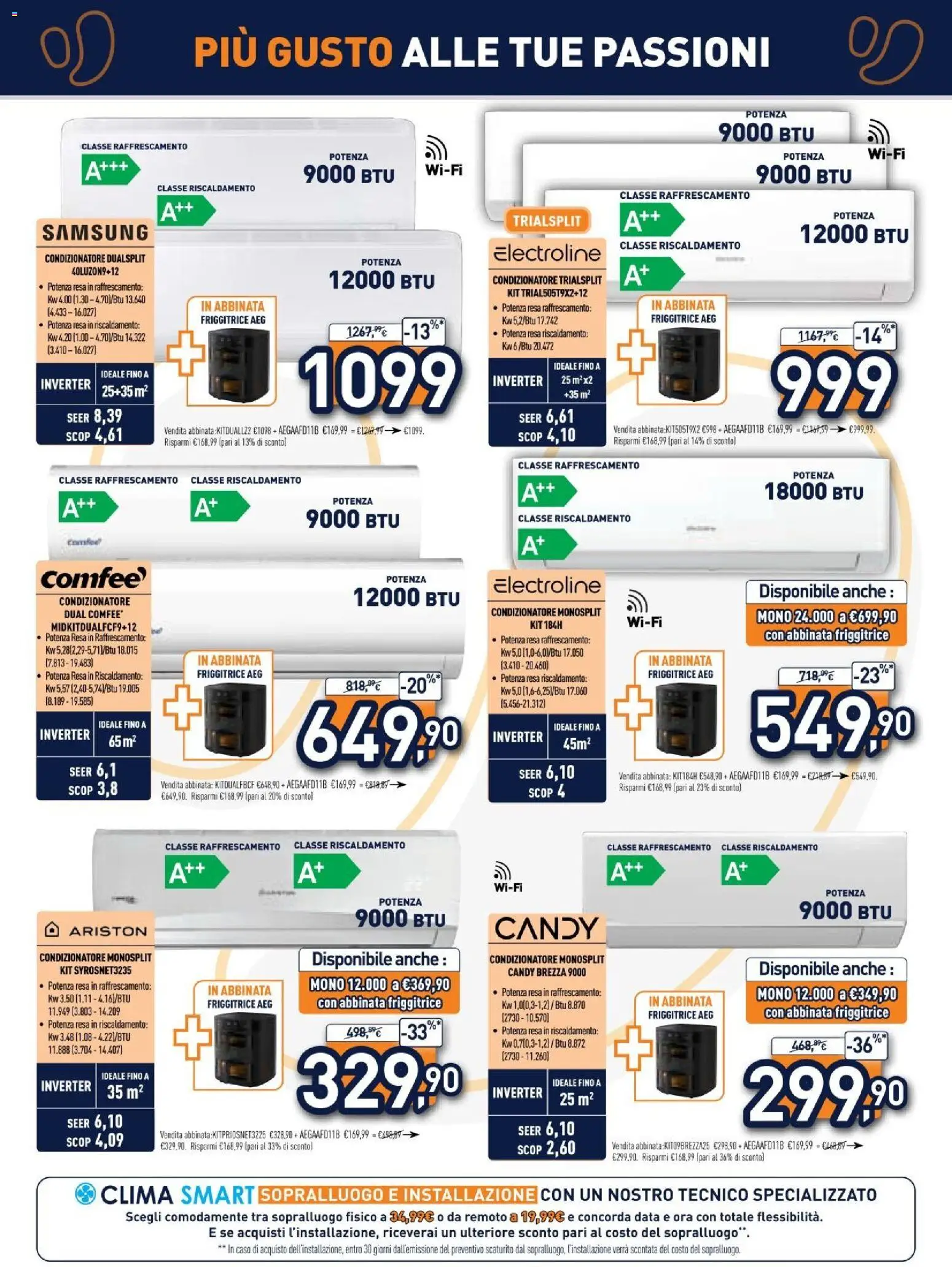 Volantino Unieuro del 12/10/2026 | Pagina: 29 | Prodotti: Data, Condizionatore, Friggitrice, Samsung