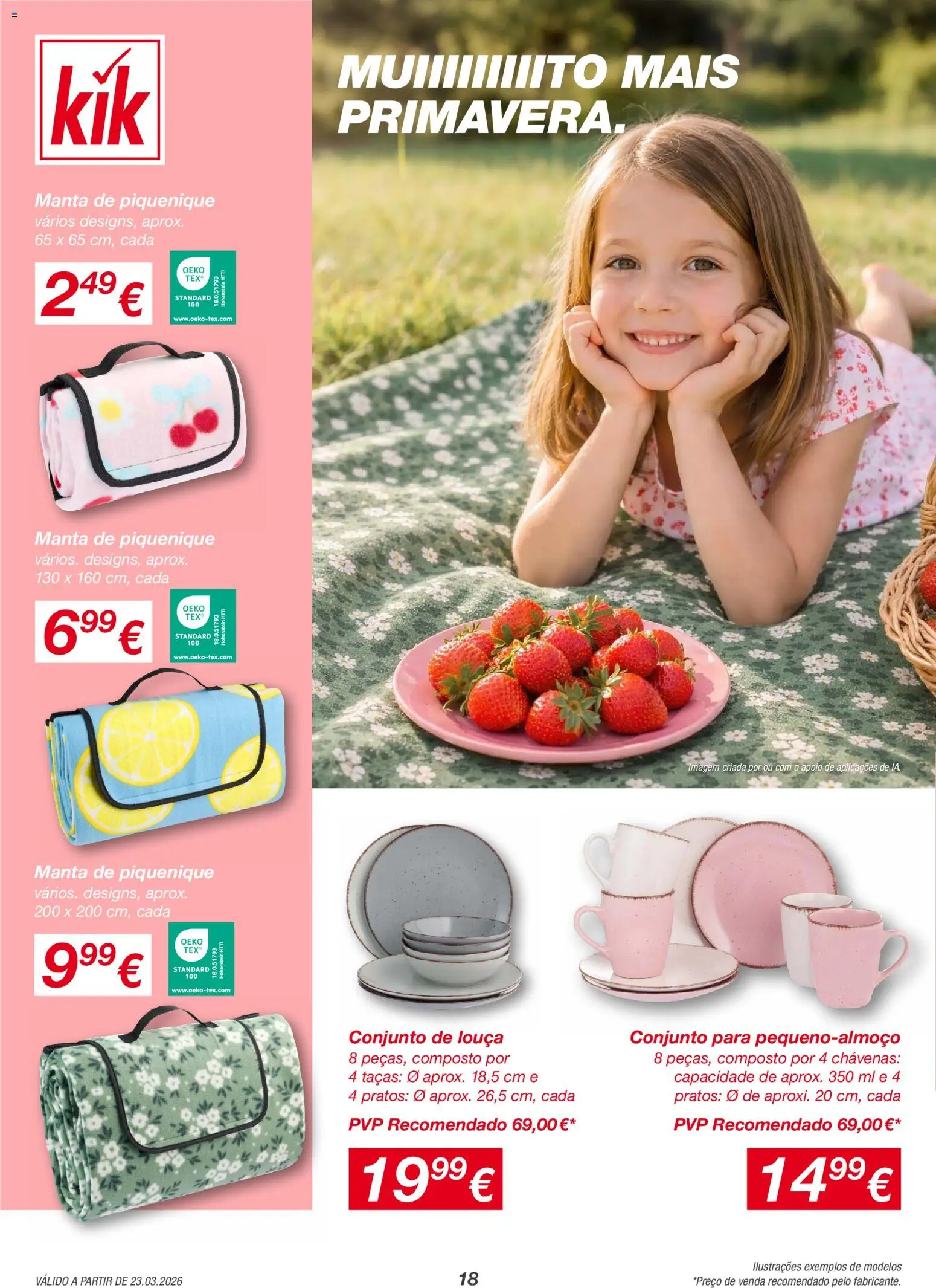 KIK folheto │ válido de 23.03.2026 | Página: 18 | Produtos: Pratos, Taças, Chávenas