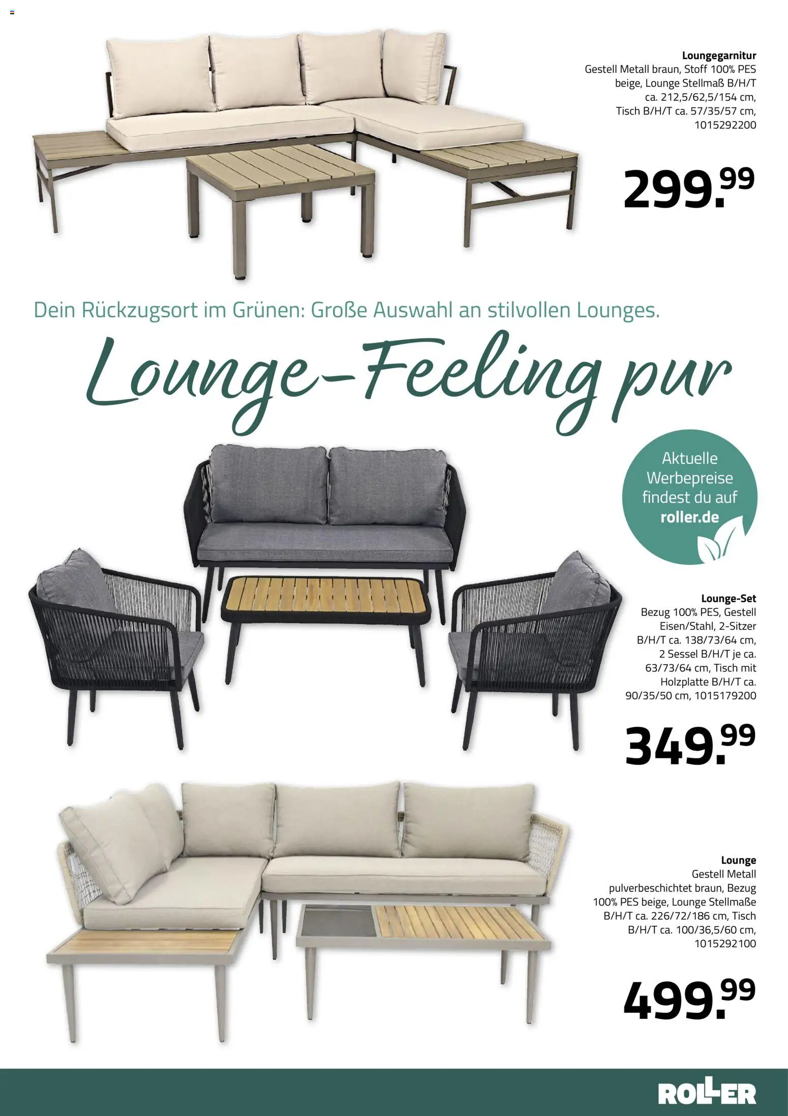 Roller Garten looks – gültig ab 23.02.2026 | Seite: 3 | Produkte: Sessel, Tisch