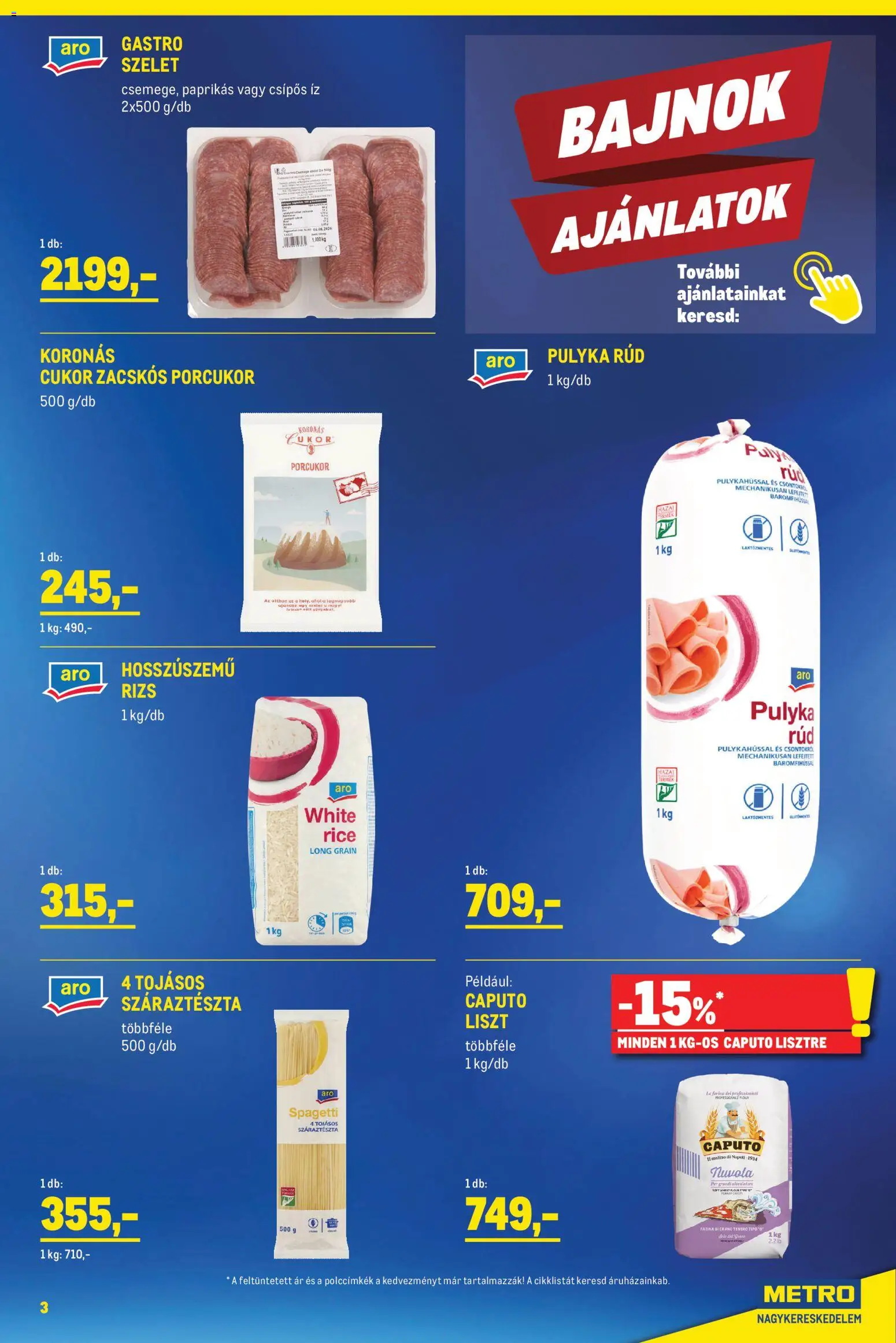 Metro akciós ujság - amely érvényes a következő dátumtól: 2026.10.01. | Oldal: 3 | Termékek: Szelet, Laktózmentes, Rizs, Cukor