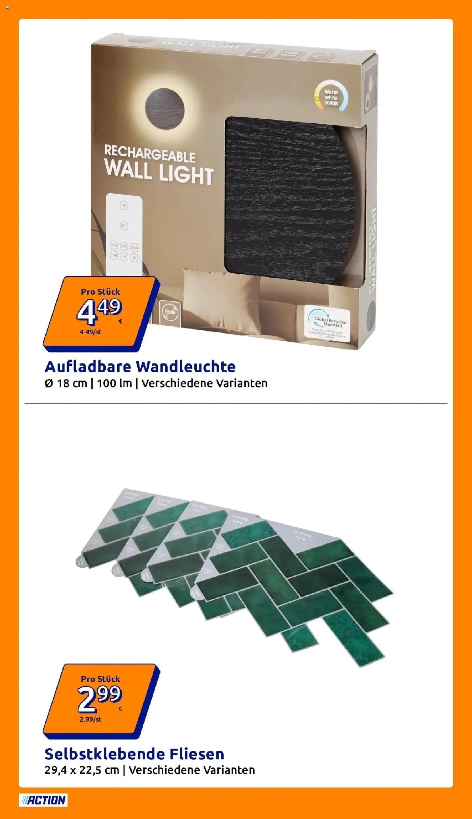 Action - Action: Kleine Preise, große Freude ab 12.08.2026 → Angebote nächste Woche | Seite: 14 | Produkte: Wandleuchte