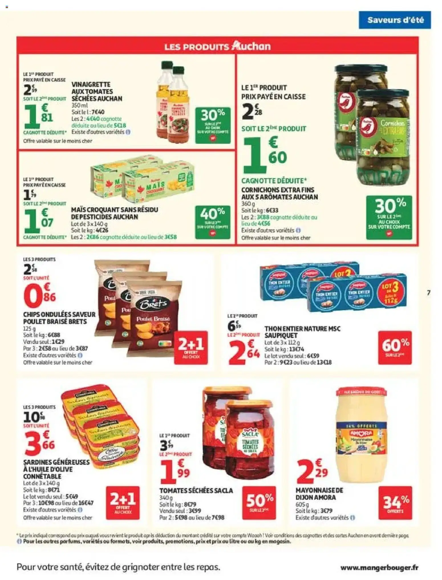 {H1} | Page: 7 | Produits: Mais, Sardines, Thon, Chips