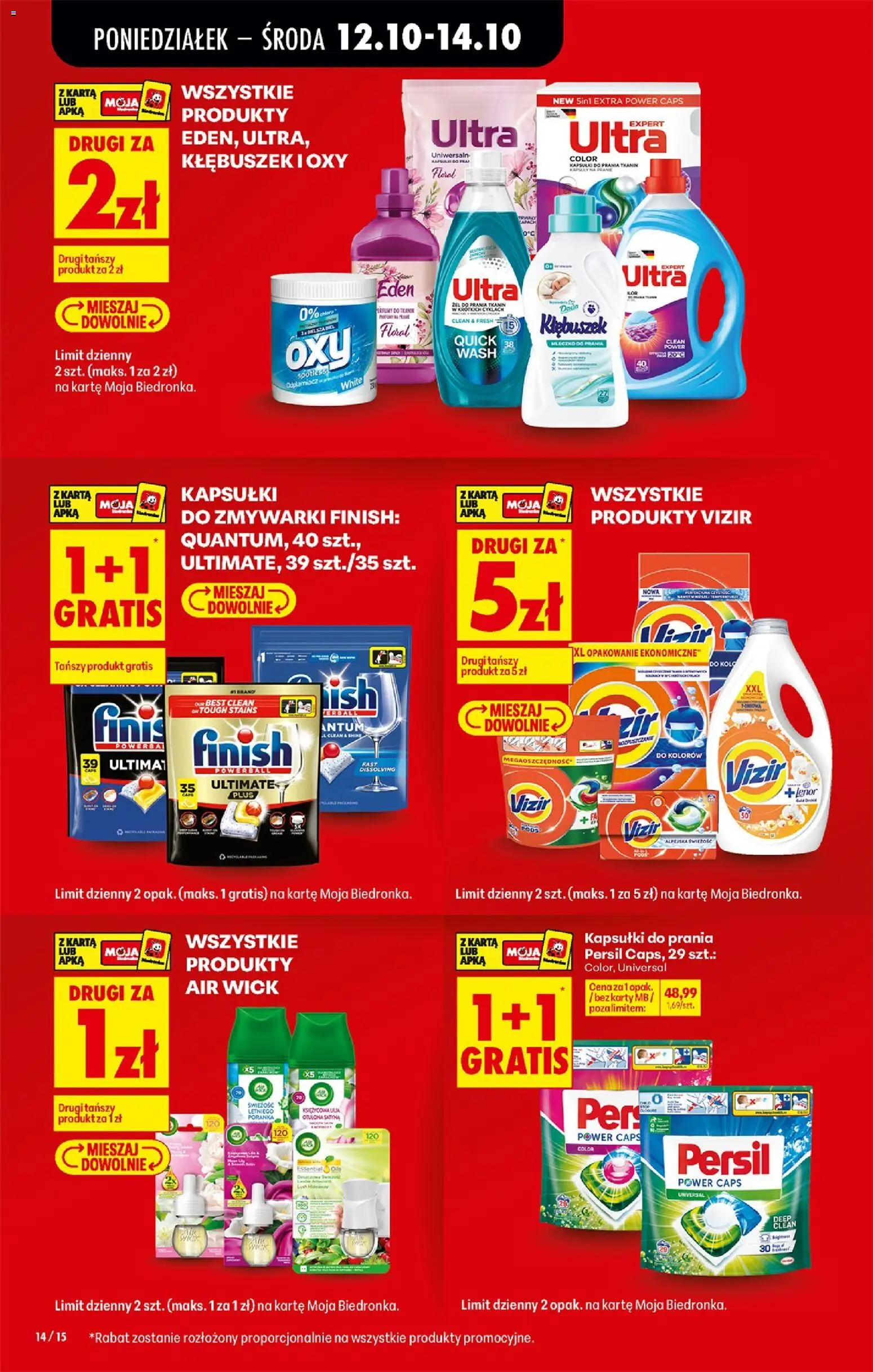 Biedronka Polsko leták - Codziennie niskie ceny od 12.10.2026 | Strana: 18 | Produkty: Finish, Kolo, Air Wick, Persil