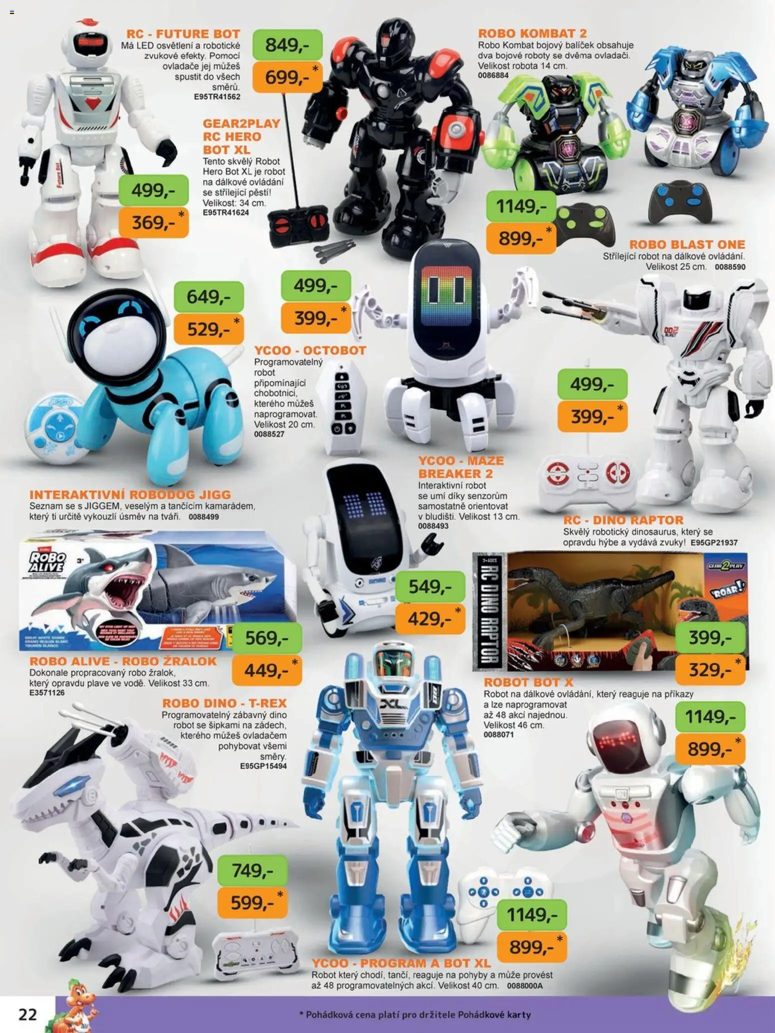 Dráčik katalog - Vánoce od 08.10.2026 | Strana: 22 | Produkty: Osvětlení, Robot, Karty, LED
