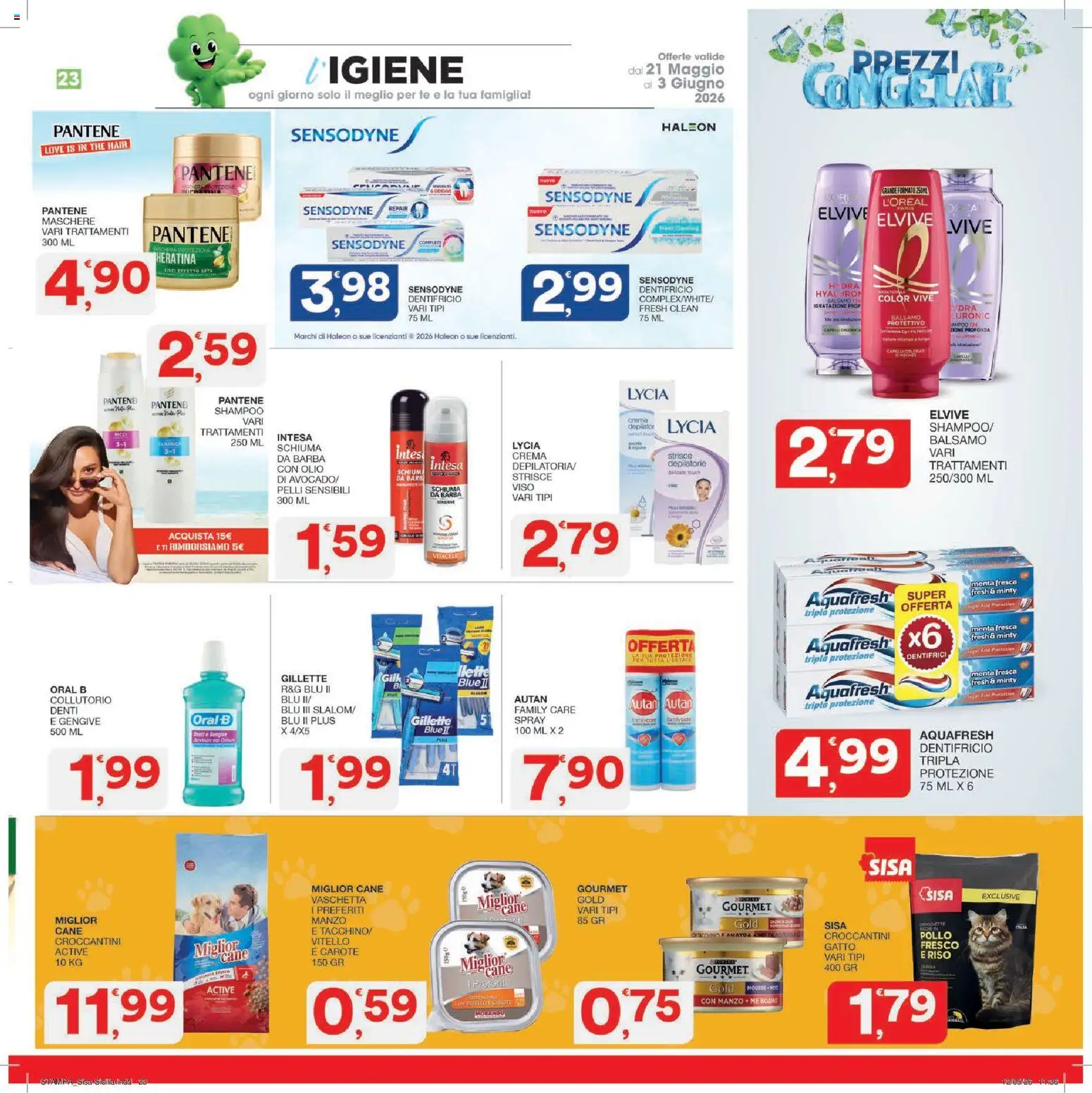 Volantino SISA del 21.05.2026 | Pagina: 23 | Prodotti: Pollo, Carote, The, Stampa