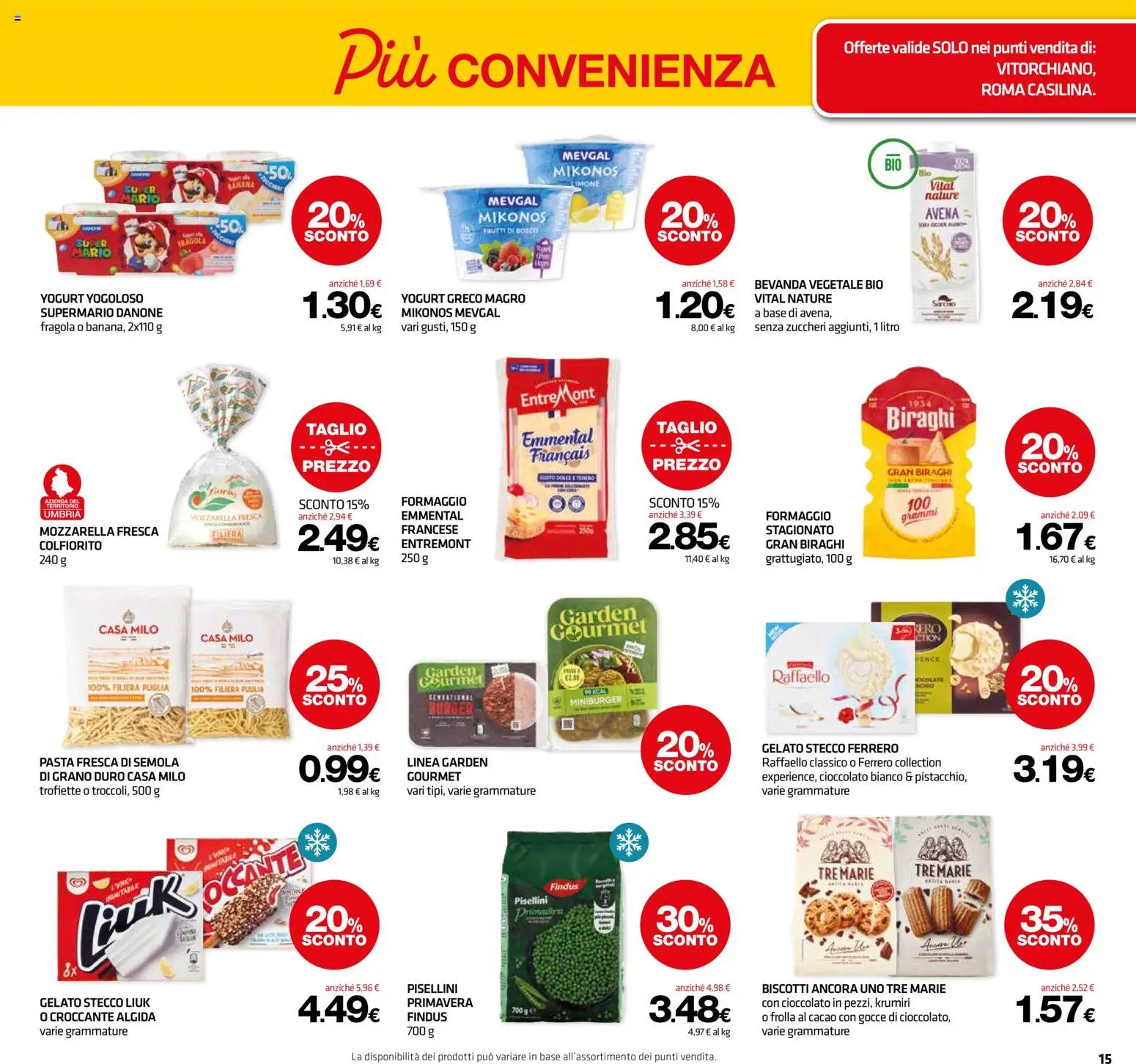Volantino Superconti del 04.06.2026 | Pagina: 15 | Prodotti: Yogurt greco, Cioccolato, Biscotti, Gelato