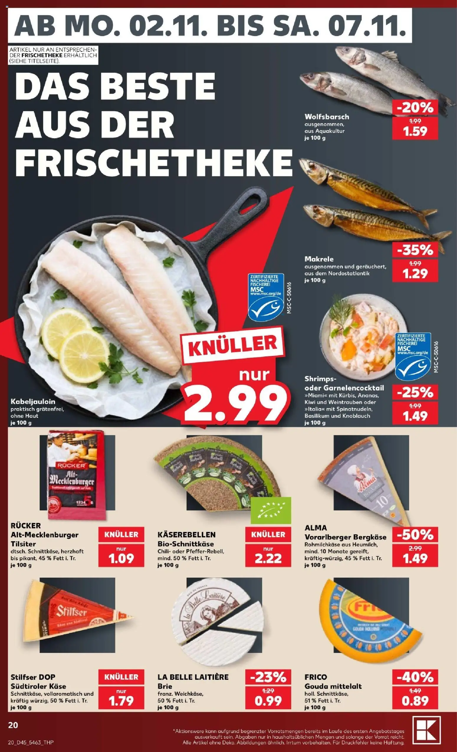 Kaufland Prospekt Hamburg – gültig ab 31.10.2026 | Seite: 20 | Produkte: Knoblauch, Chili, Weintrauben, Makrele