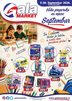 Gala MARKET katalog Šok cene - pregled Gala MARKET kataloga - važi od 05.09.2026