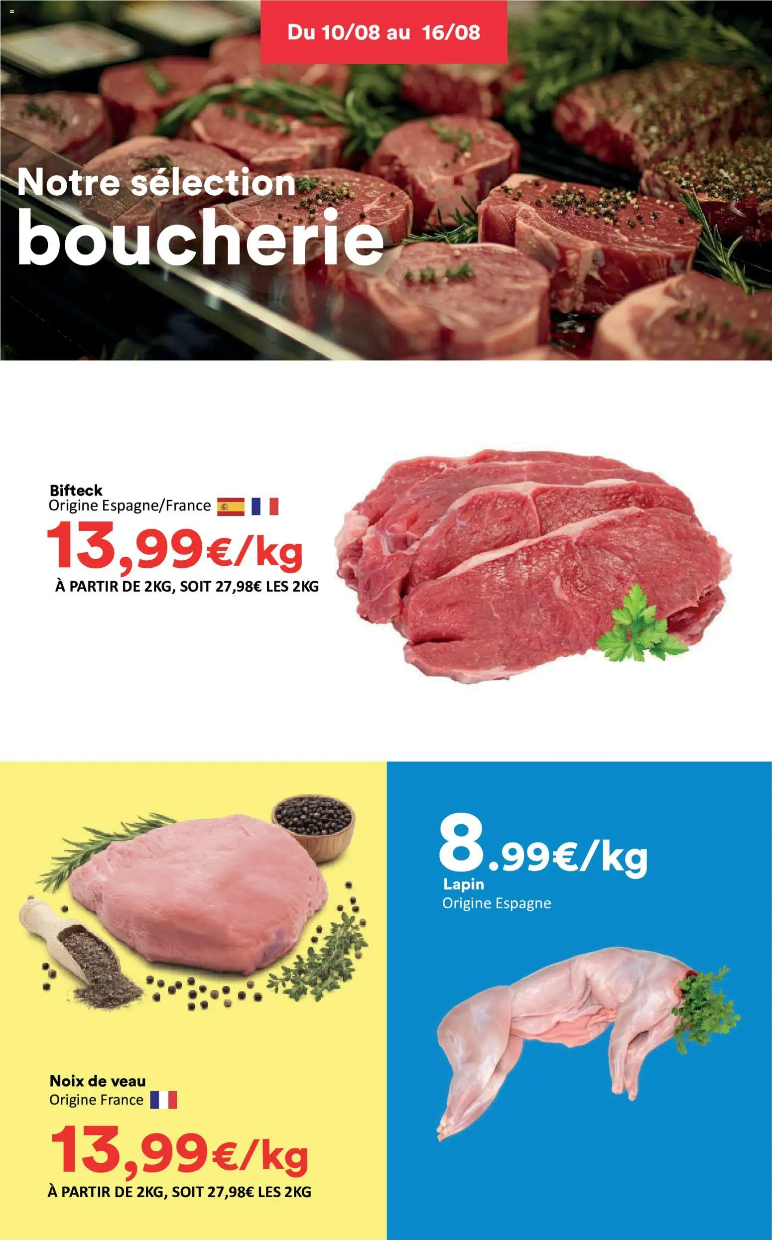 {H1} | Page: 2 | Produits: Lapin, Bifteck, Noix