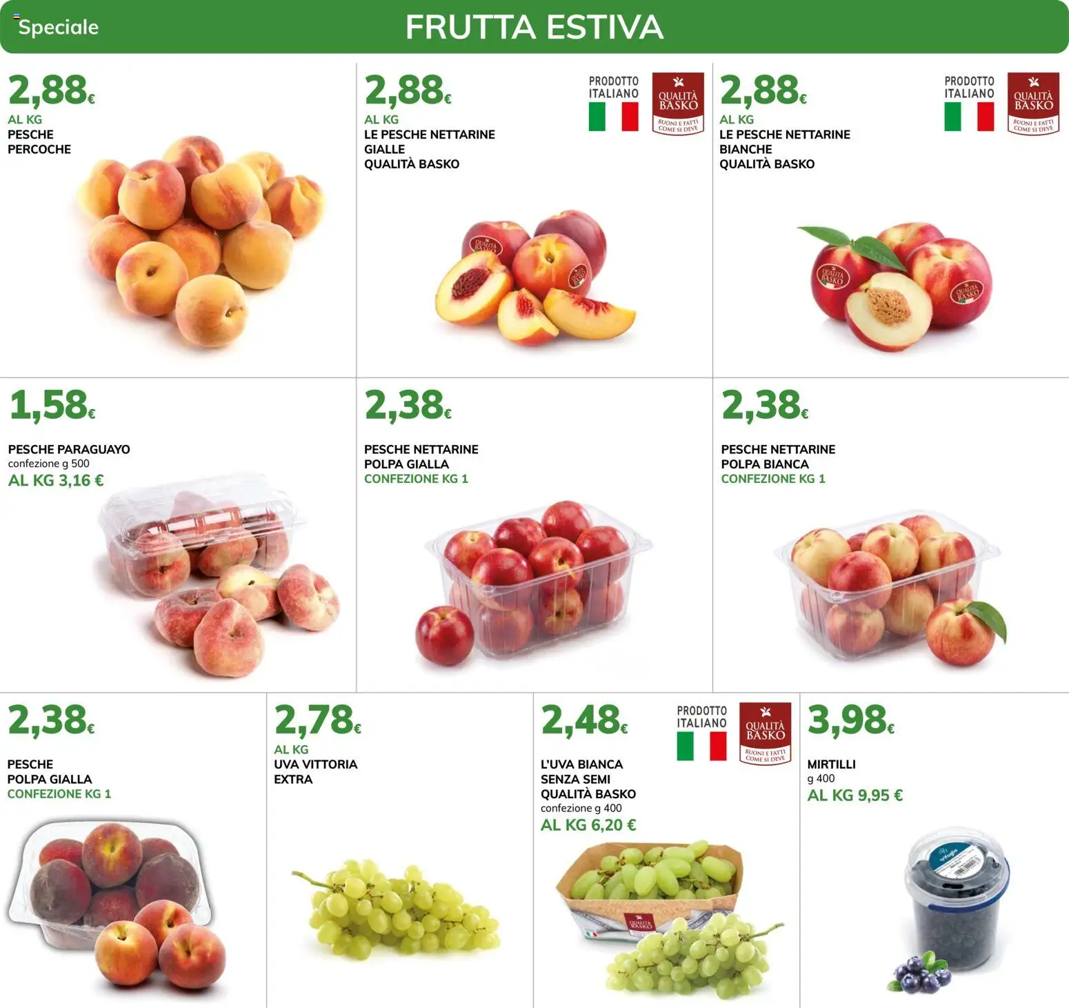 Volantino Basko del 07/07/2026 | Pagina: 3 | Prodotti: Frutta, Uva, Mirtilli