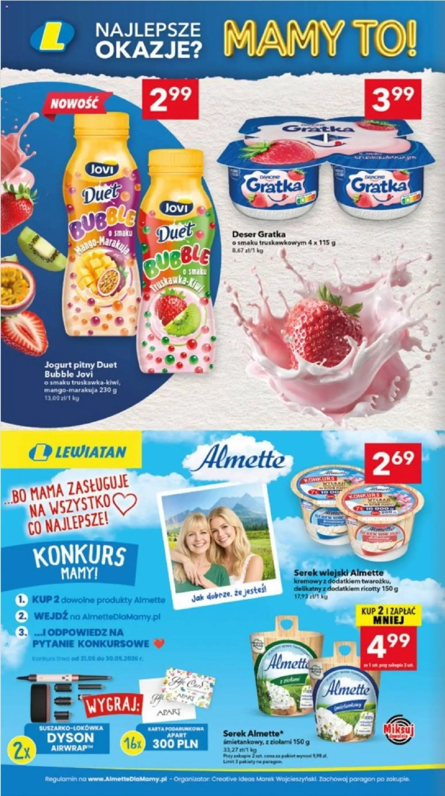 Lewiatan gazetka - Lublin od 21.05.2026 | Strona: 8 | Produkty: Karta, Serek, Jogurt pitny, Jogurt