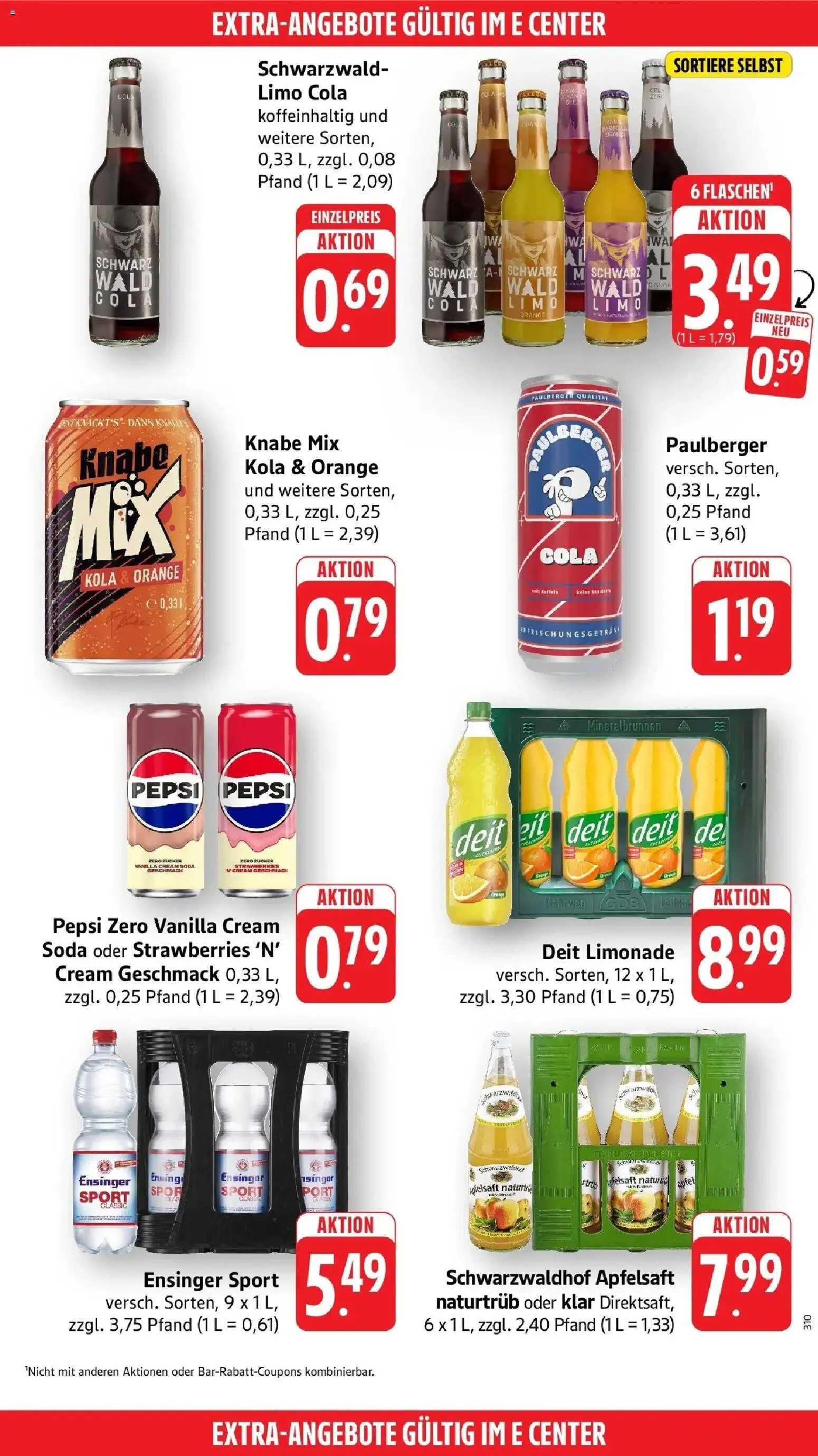 E center Prospekt Besigheim (ab 05.10.2026) zum Blättern | Seite: 52 | Produkte: Cola, Äpfel, Limonade, Zucker