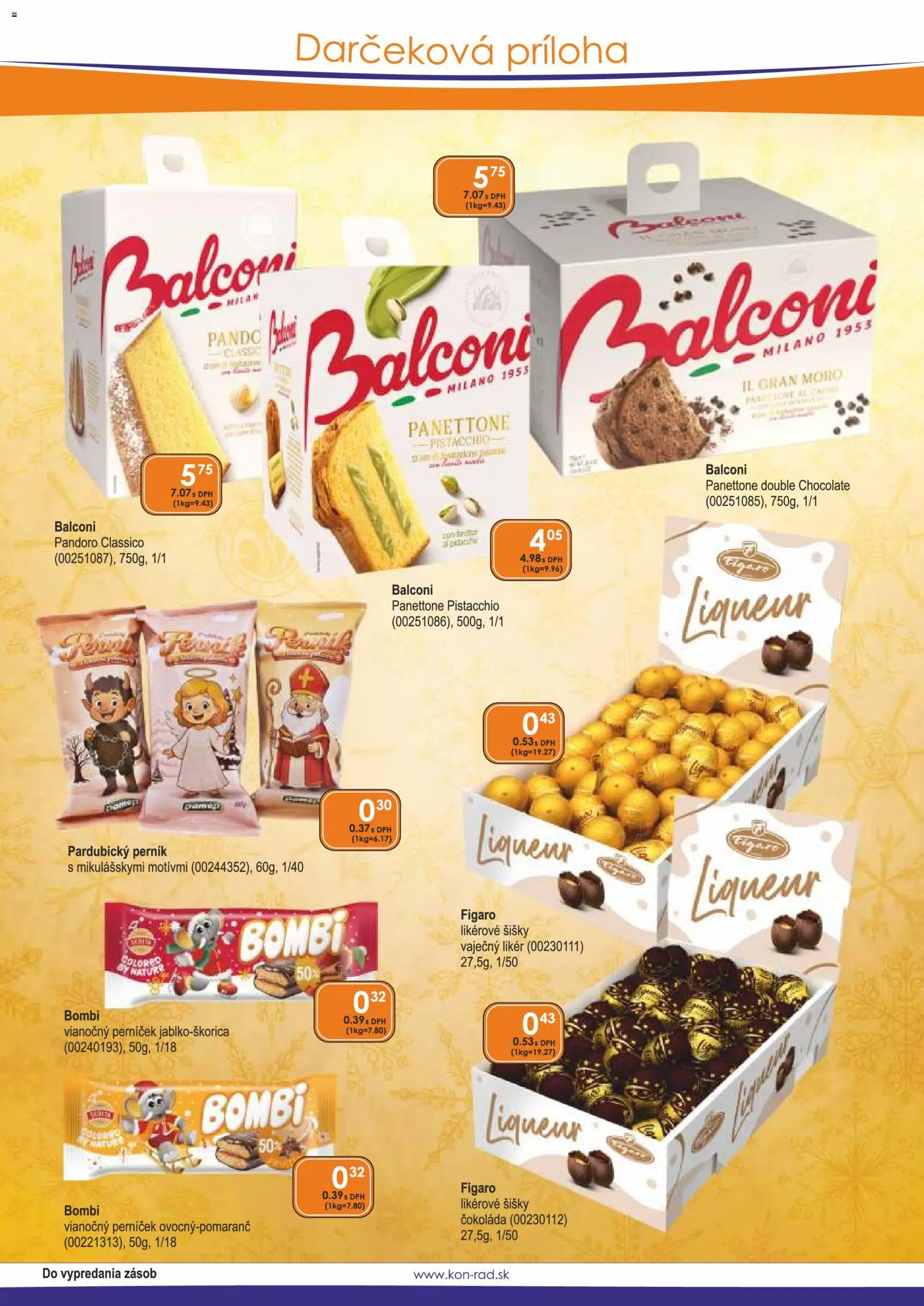 Nové KON - RAD akcie – leták je platný od 01.11.2026 | Strana: 8 | Produkty: Šišky, Čokoláda, Vaječný likér