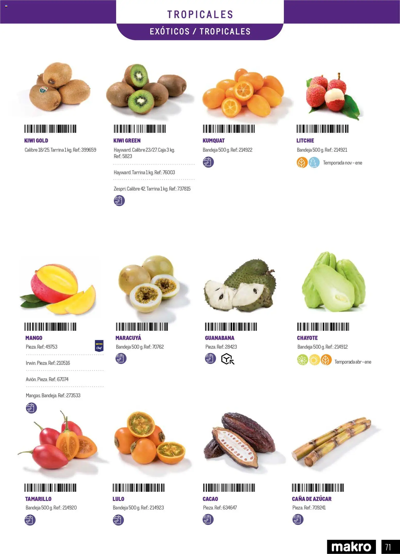 Makro - Especial Frutas y Verduras Península │ válido desde el 05.01.2026 | Página: 71 | Productos: Ρούτερ, Bandeja, Φρυγανιές σικάλεως, Caja
