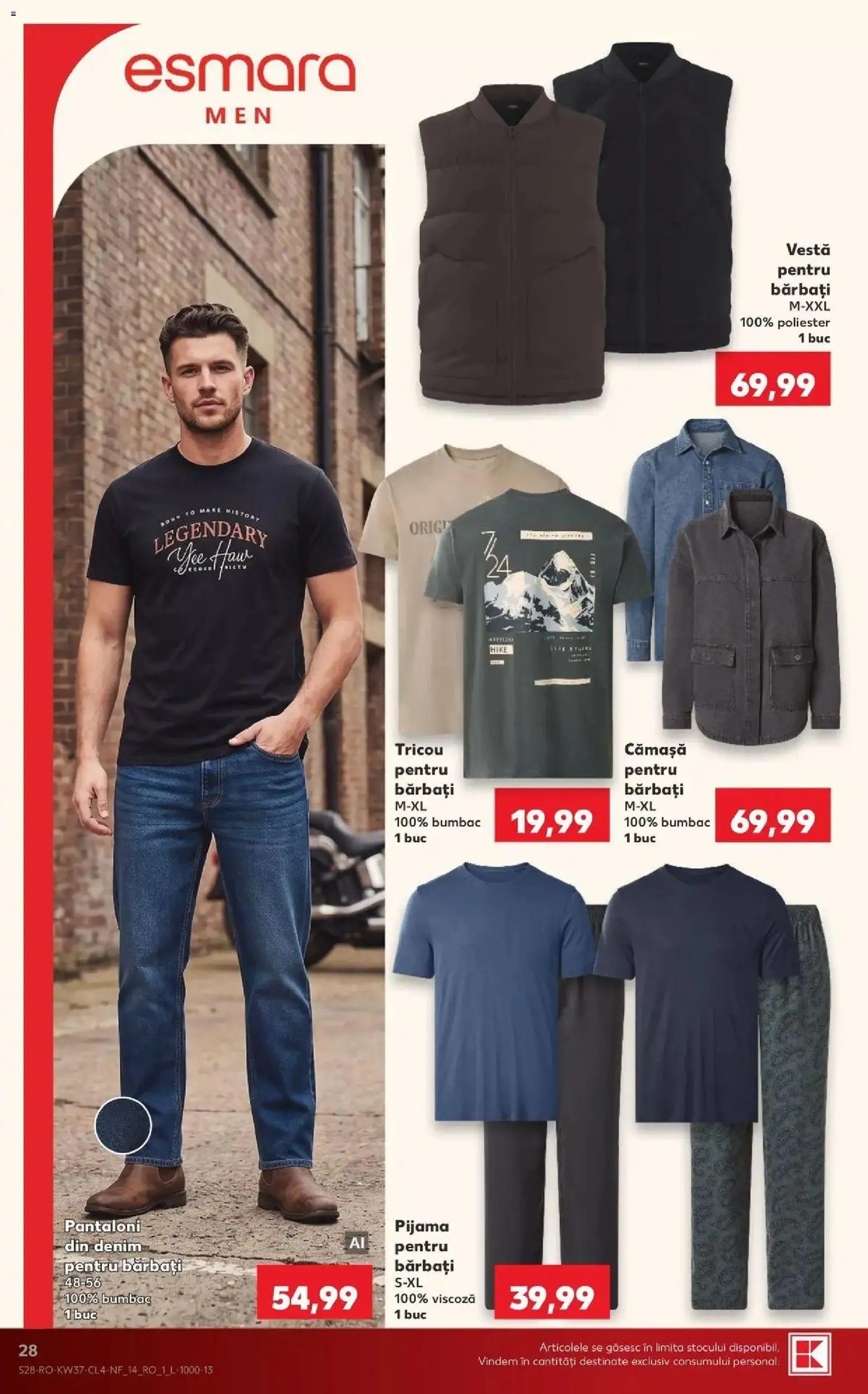 Kaufland Viseu de Sus 09.09.2026 - Revista si Oferta | Pagină: 28 | Produse: Pijamă, Tricou, Vestă, Pantaloni