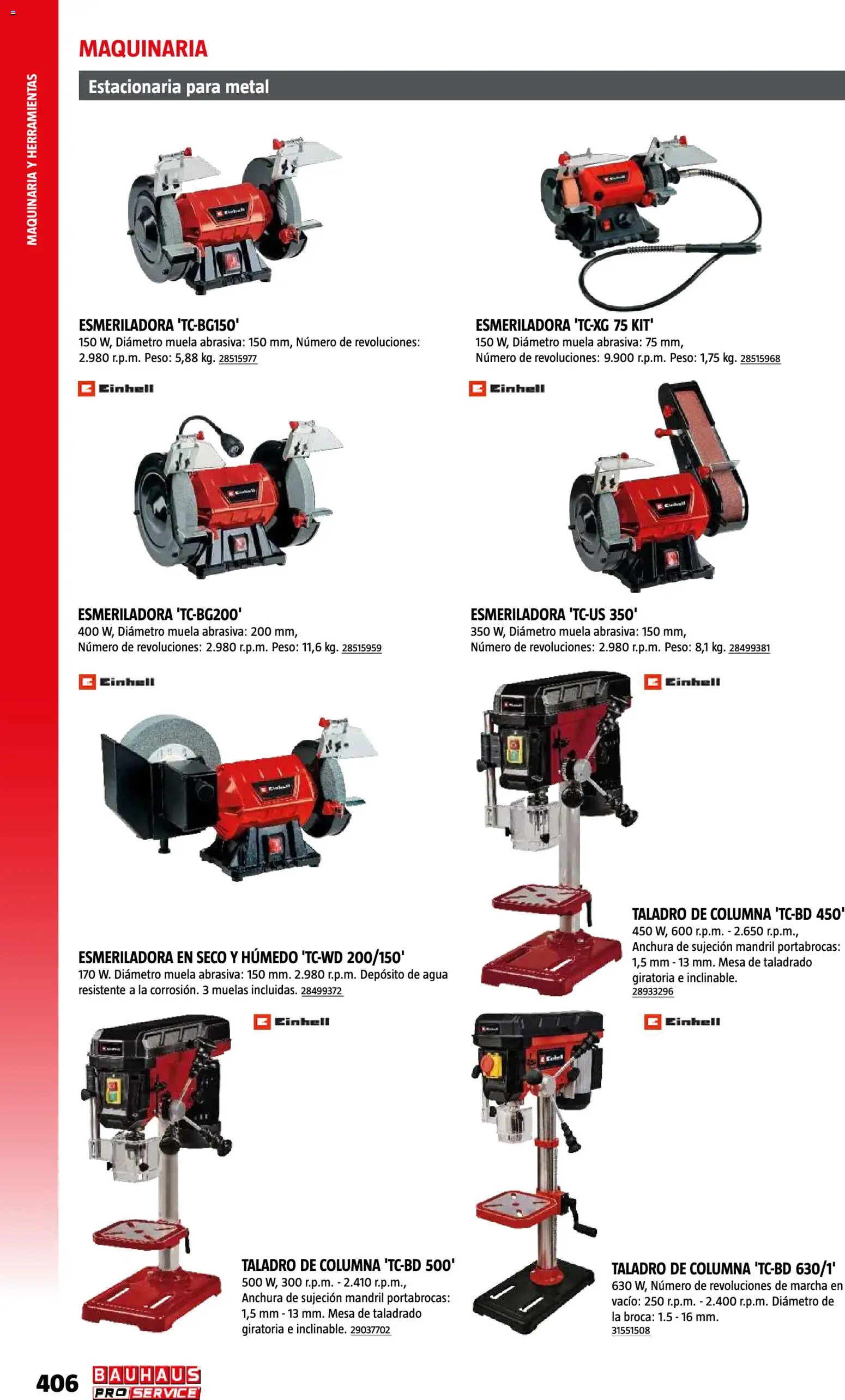 Bauhaus ProService │ válido desde el 11/05/2026 | Página: 406 | Productos: Herramientas, Peso, Mesa, Agua