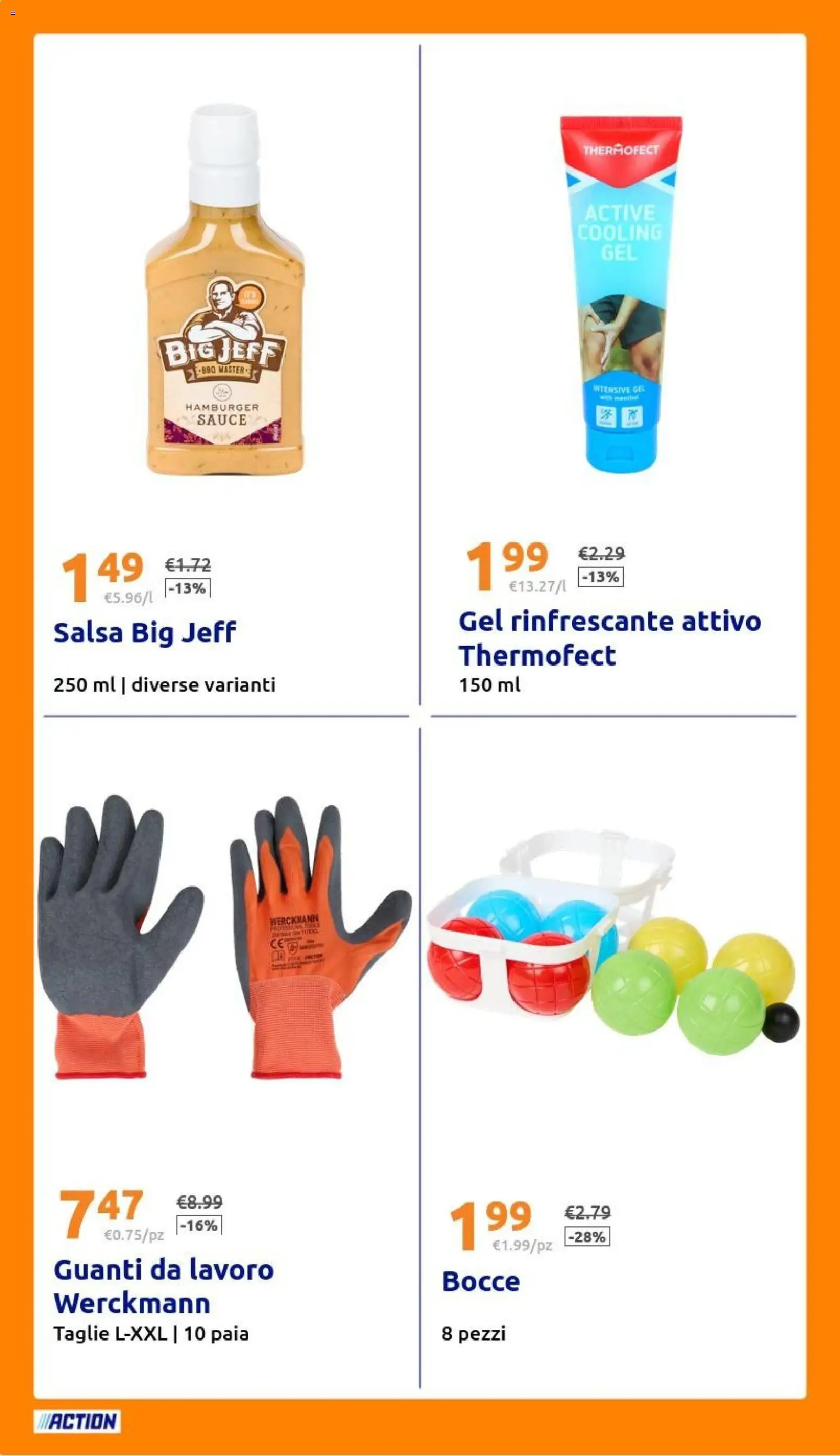 Volantino Action del 17.06.2026 | Pagina: 24 | Prodotti: Salsa, Guanti, Hamburger