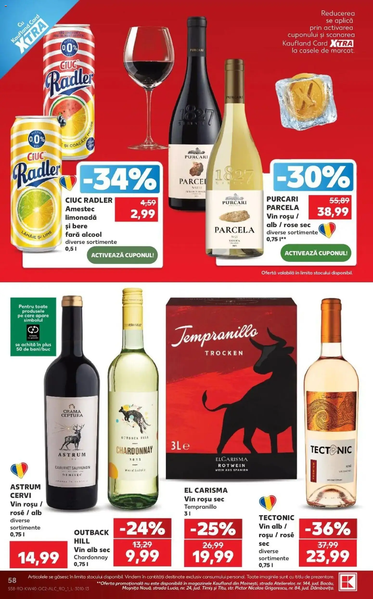 Kaufland Viseu de Sus 30.09.2026 - Revista si Oferta | Pagină: 58 | Produse: Aplică, Bere, Sauvignon, Amestec