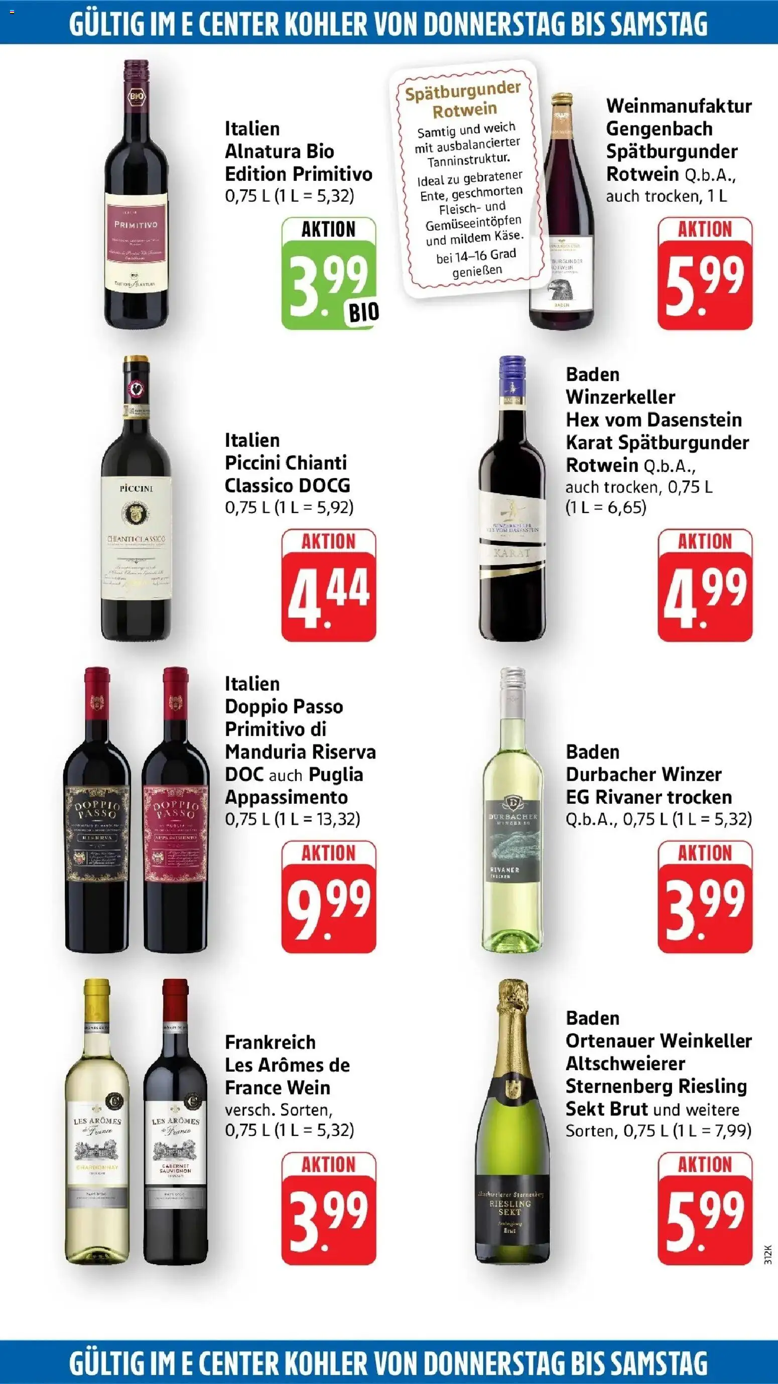 Edeka Prospekt Ettenheim (ab 21.09.2026) » Angebote Online | Seite: 51 | Produkte: Rotwein, Sekt, Doppio Passo, Wein