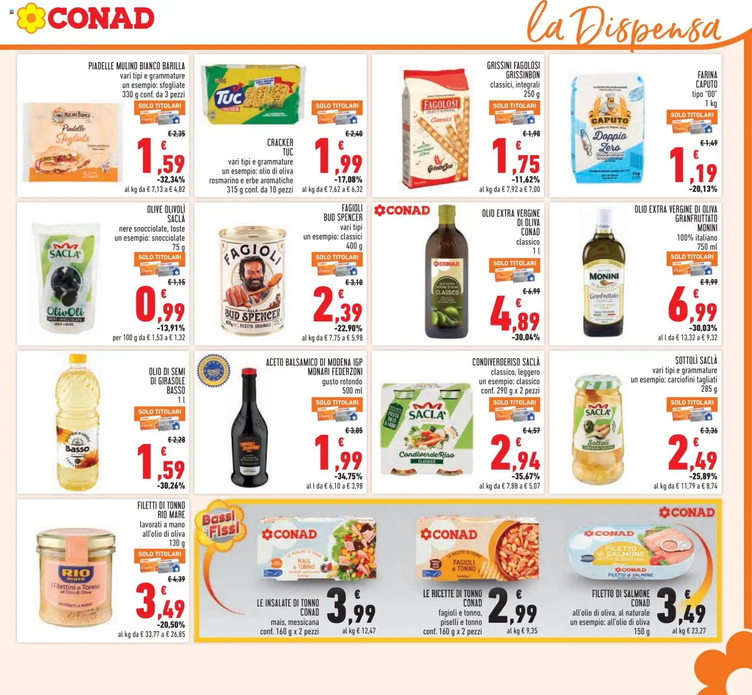 Volantino Conad del 22.04.2026 | Pagina: 15 | Prodotti: Fagioli, Farina, Aceto, Mais